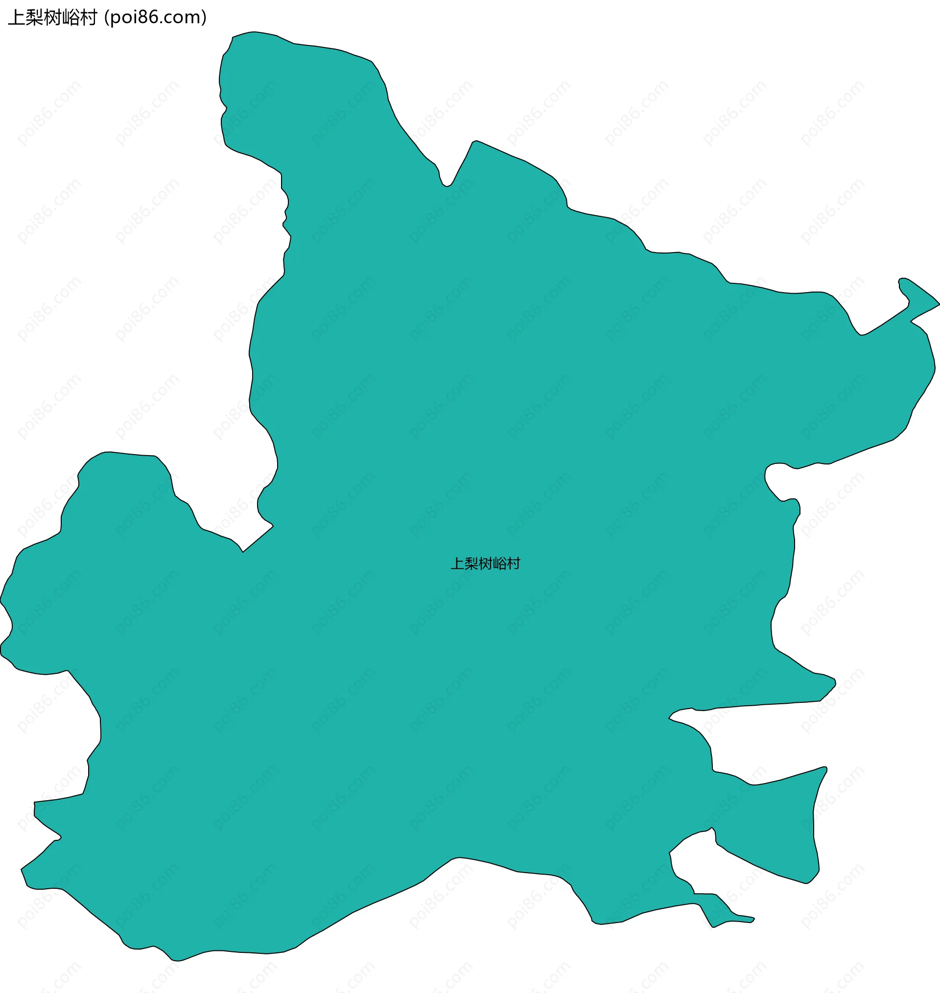 上梨树峪村边界地图