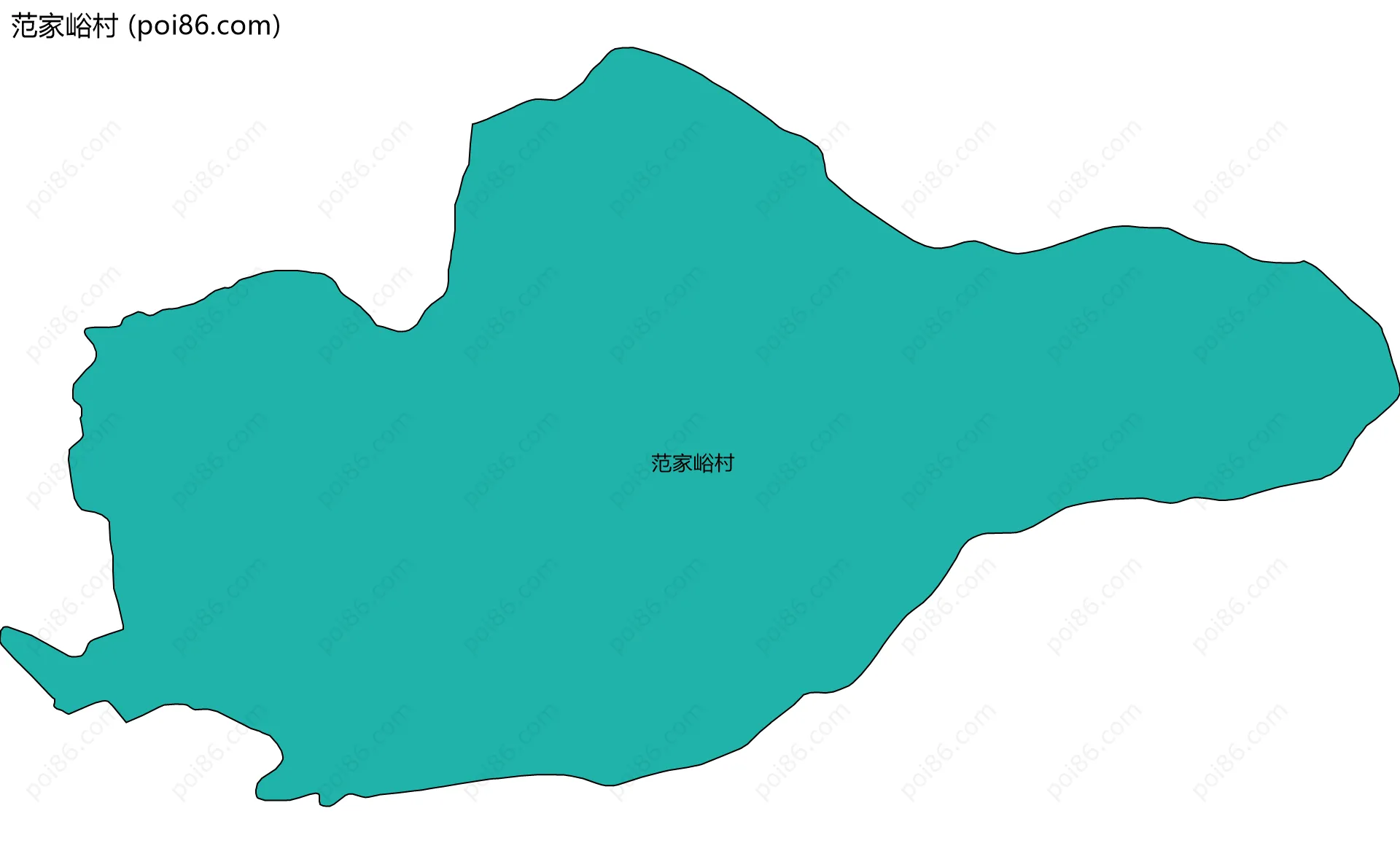 范家峪村边界地图