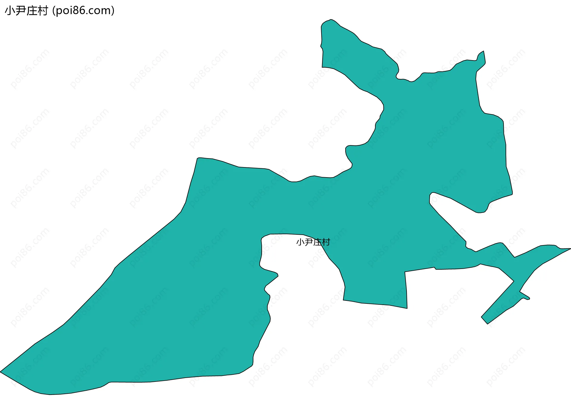 小尹庄村边界地图