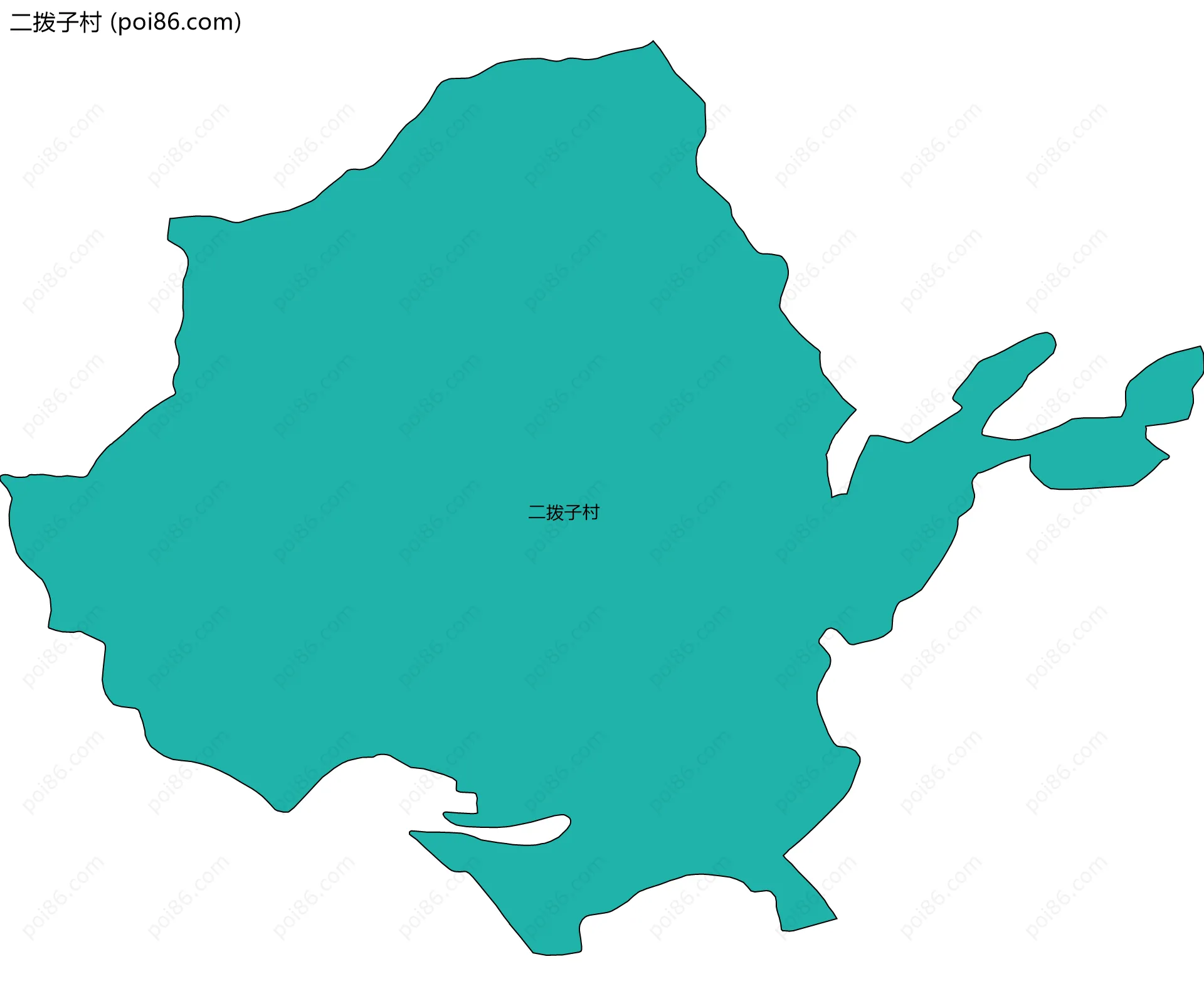 二拨子村边界地图