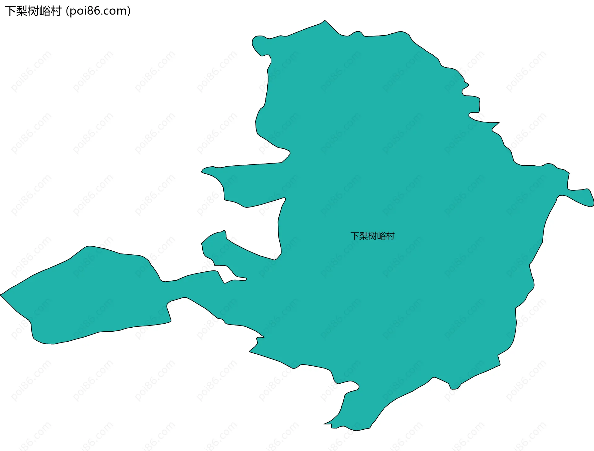 下梨树峪村边界地图