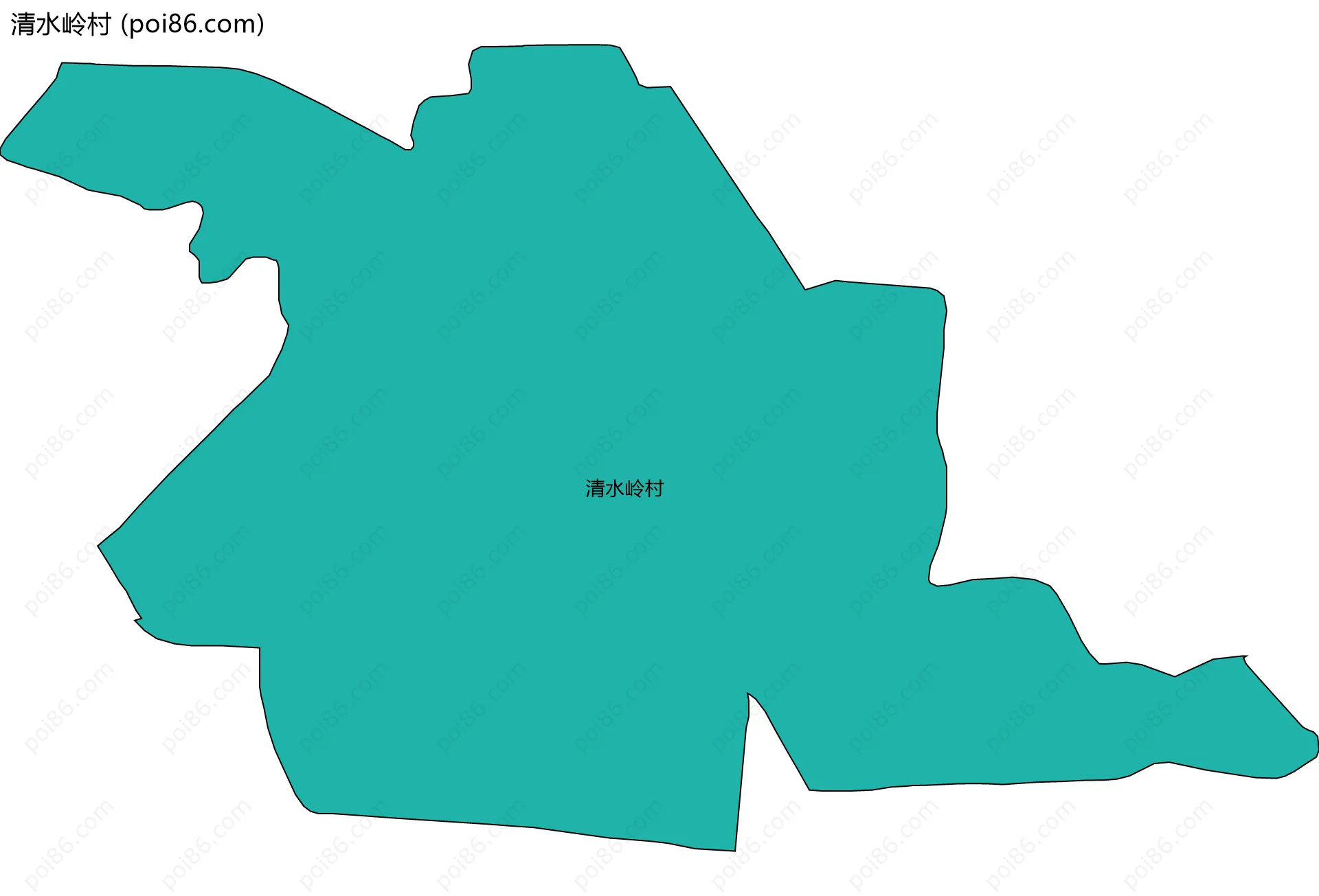 清水岭村边界地图