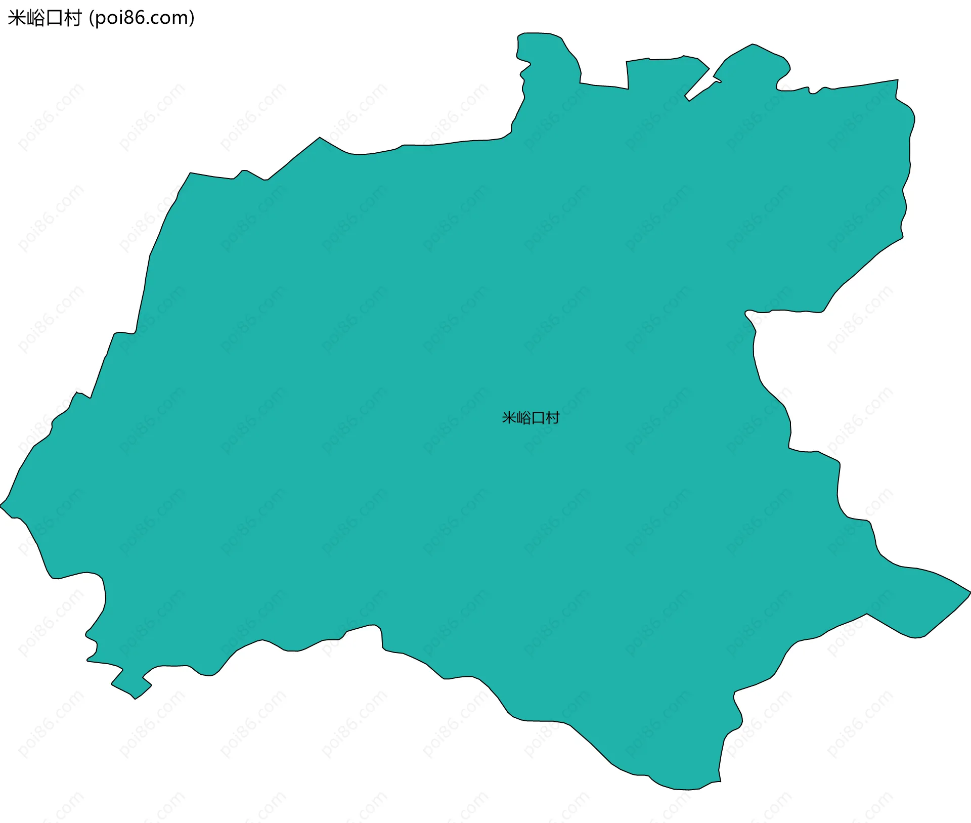 米峪口村边界地图