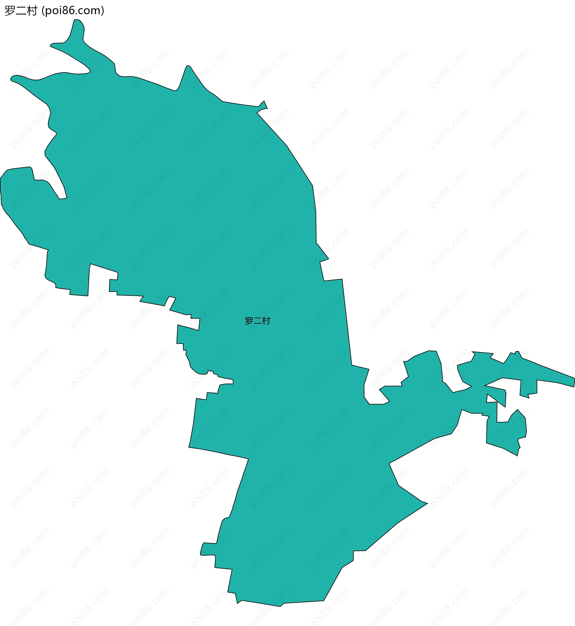 罗二村边界地图