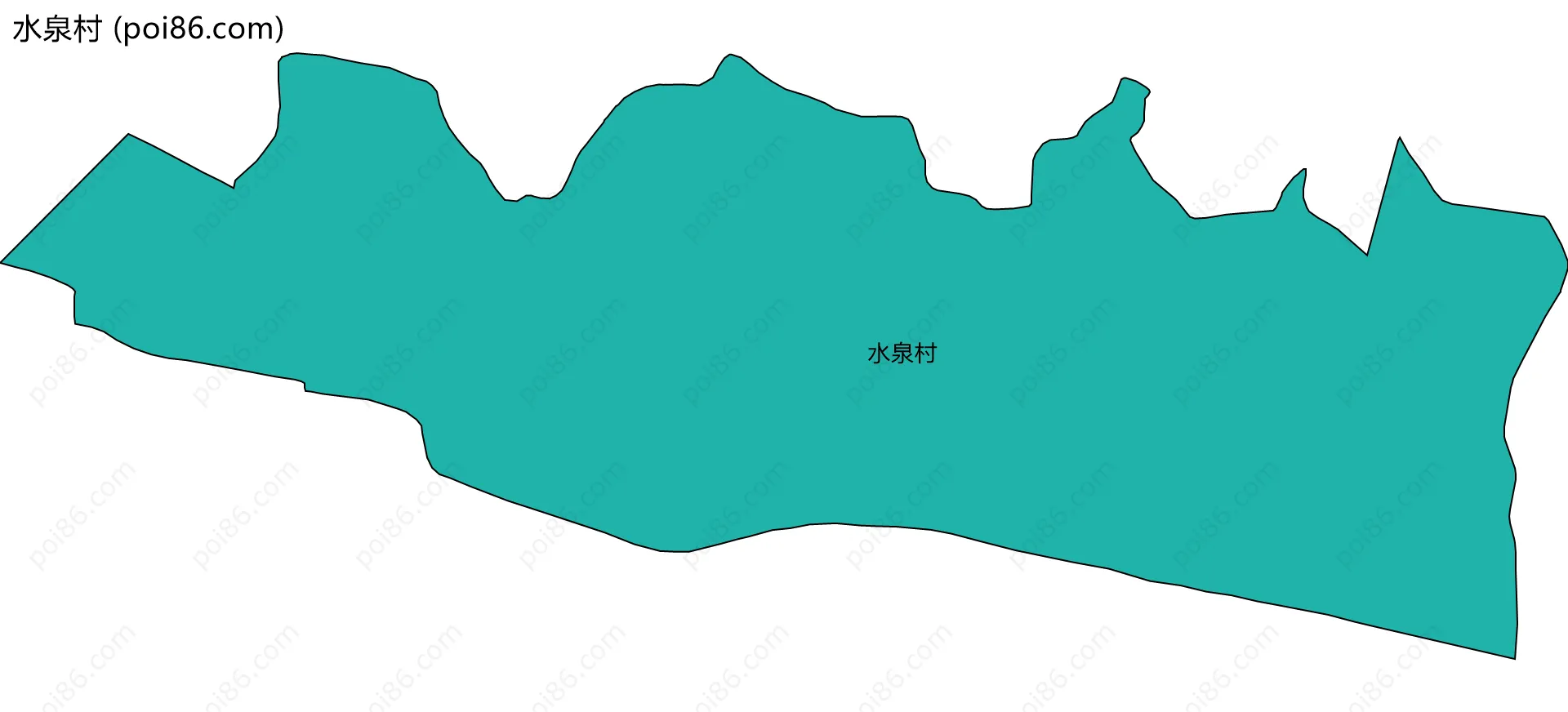 水泉村边界地图