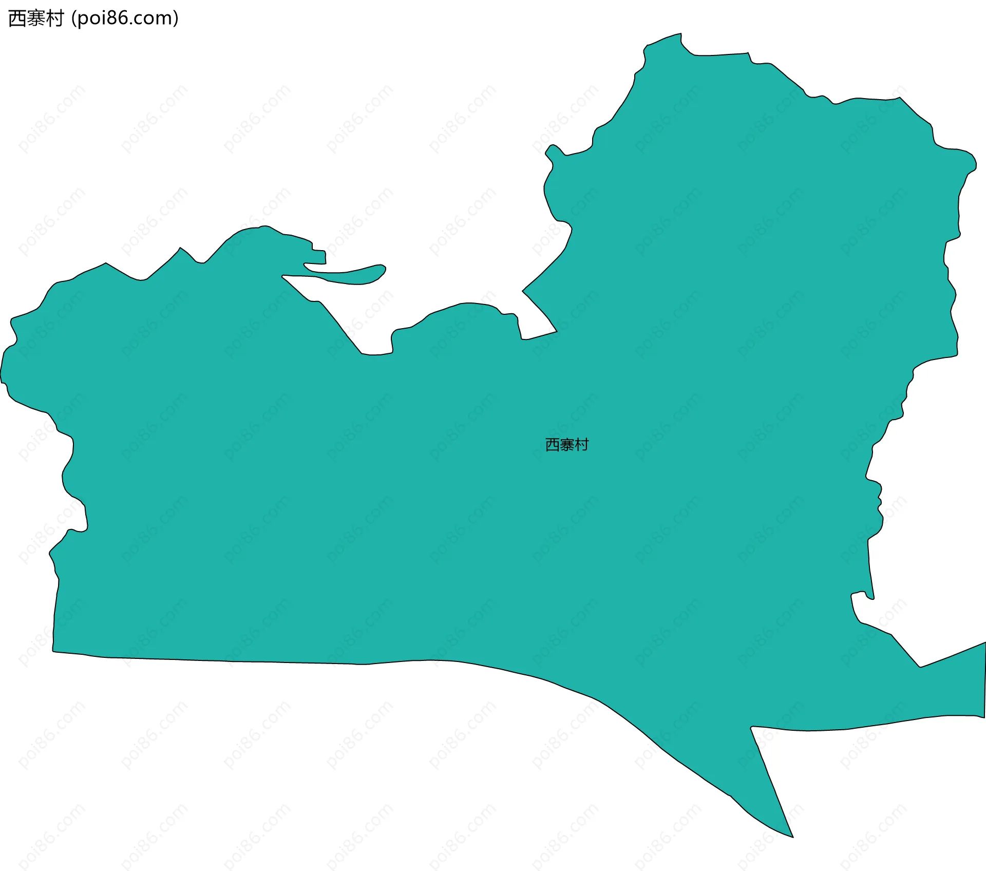 西寨村边界地图