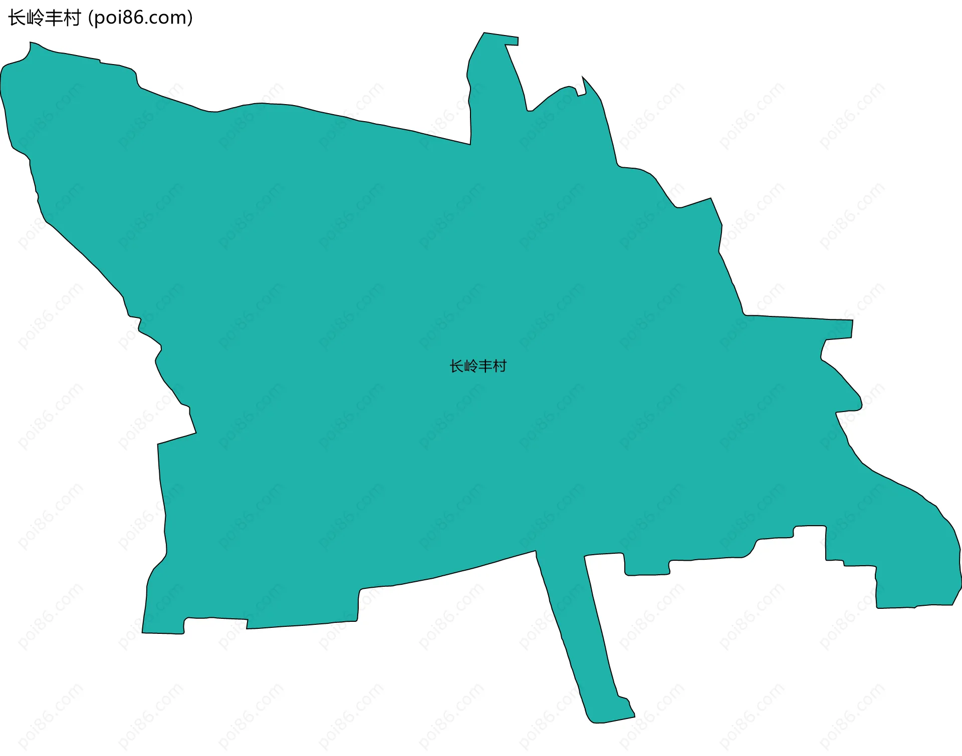 长岭丰村边界地图