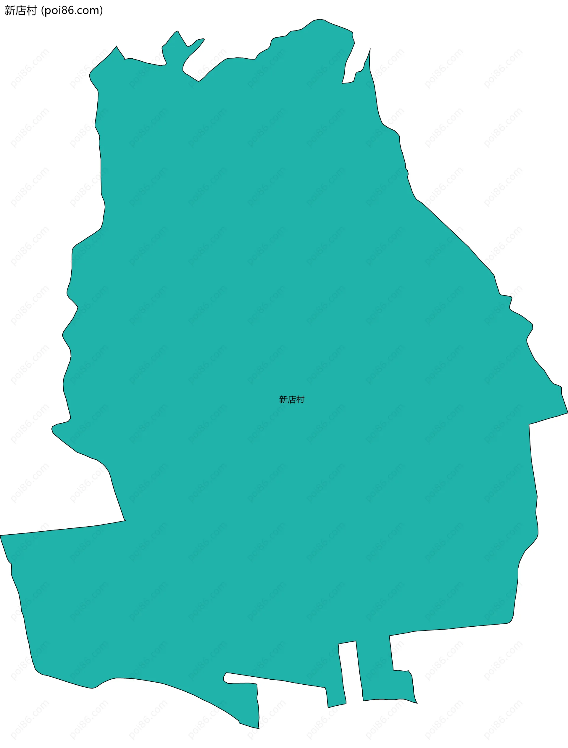 新店村边界地图