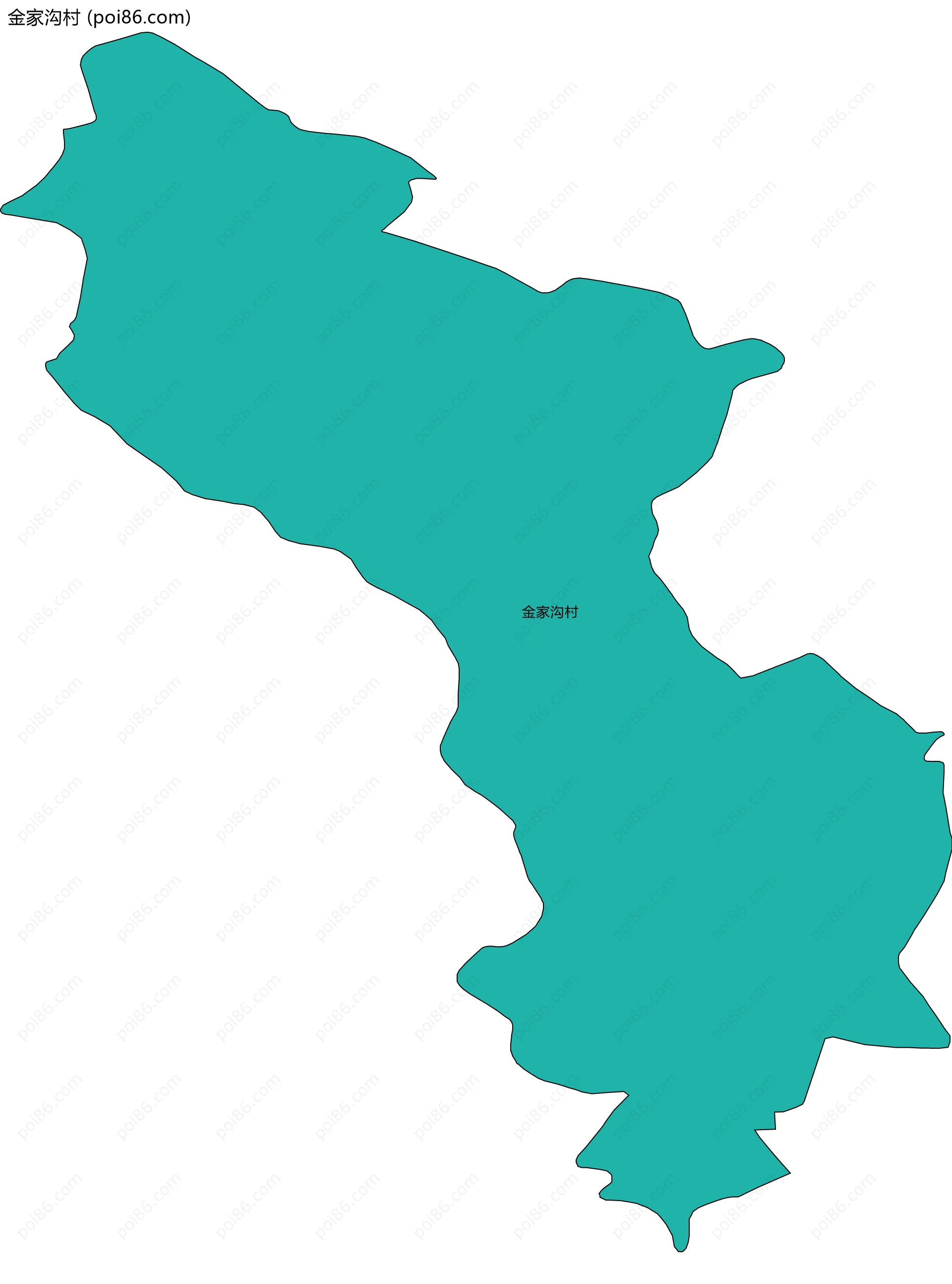 金家沟村边界地图