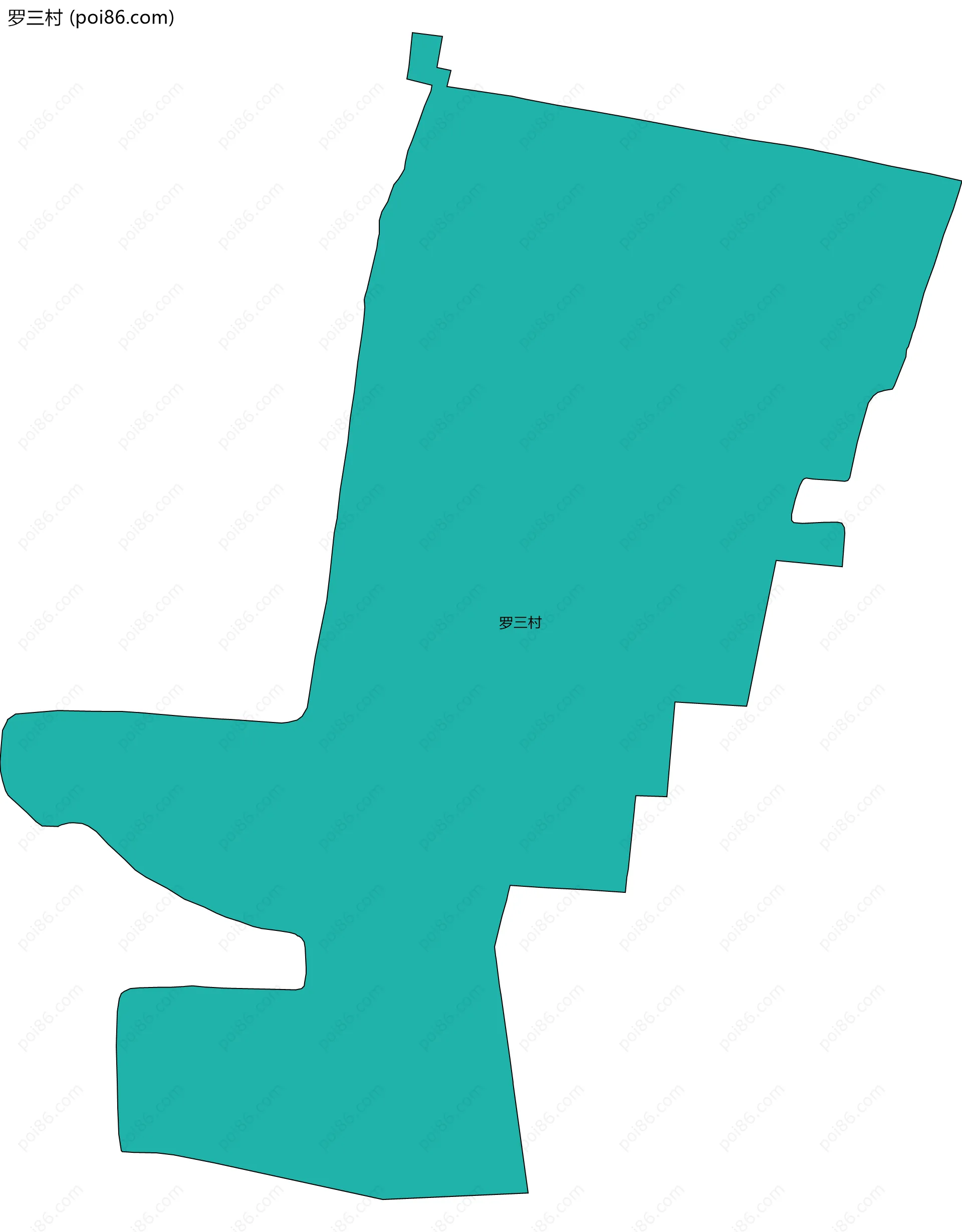 罗三村边界地图