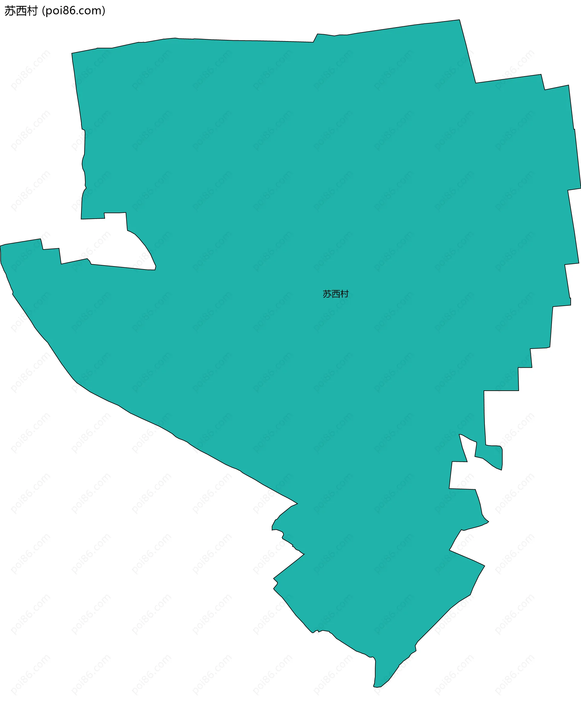 苏西村边界地图