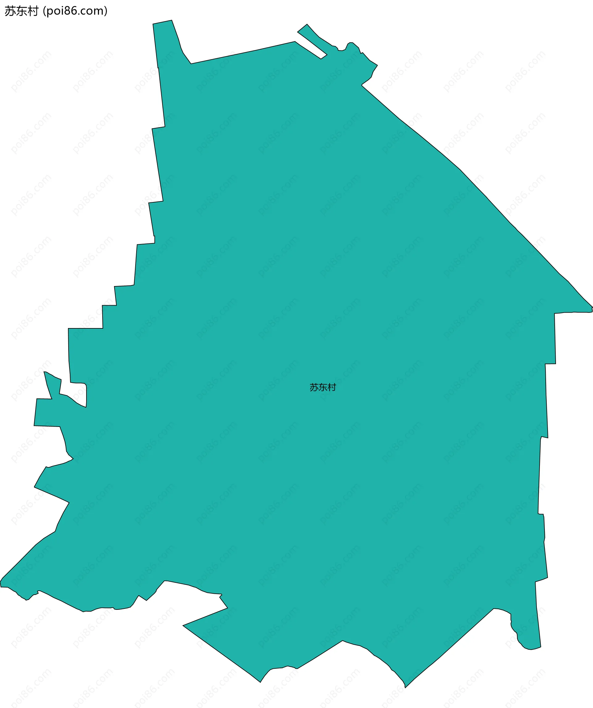 苏东村边界地图