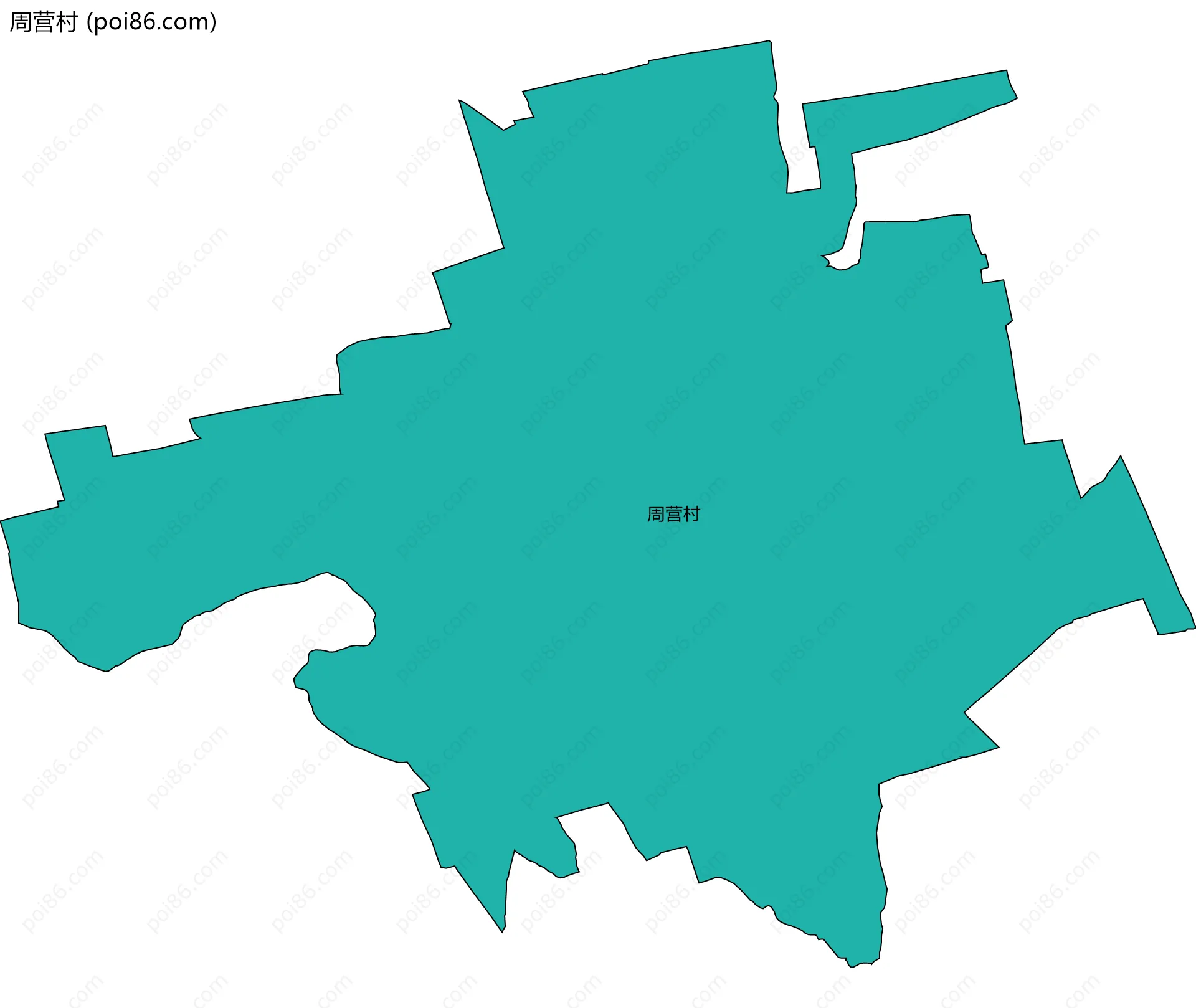 周营村边界地图