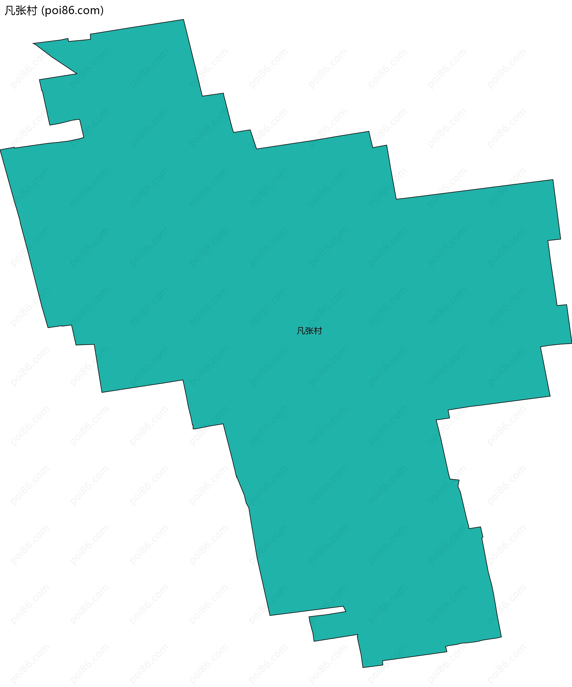 凡张村边界地图