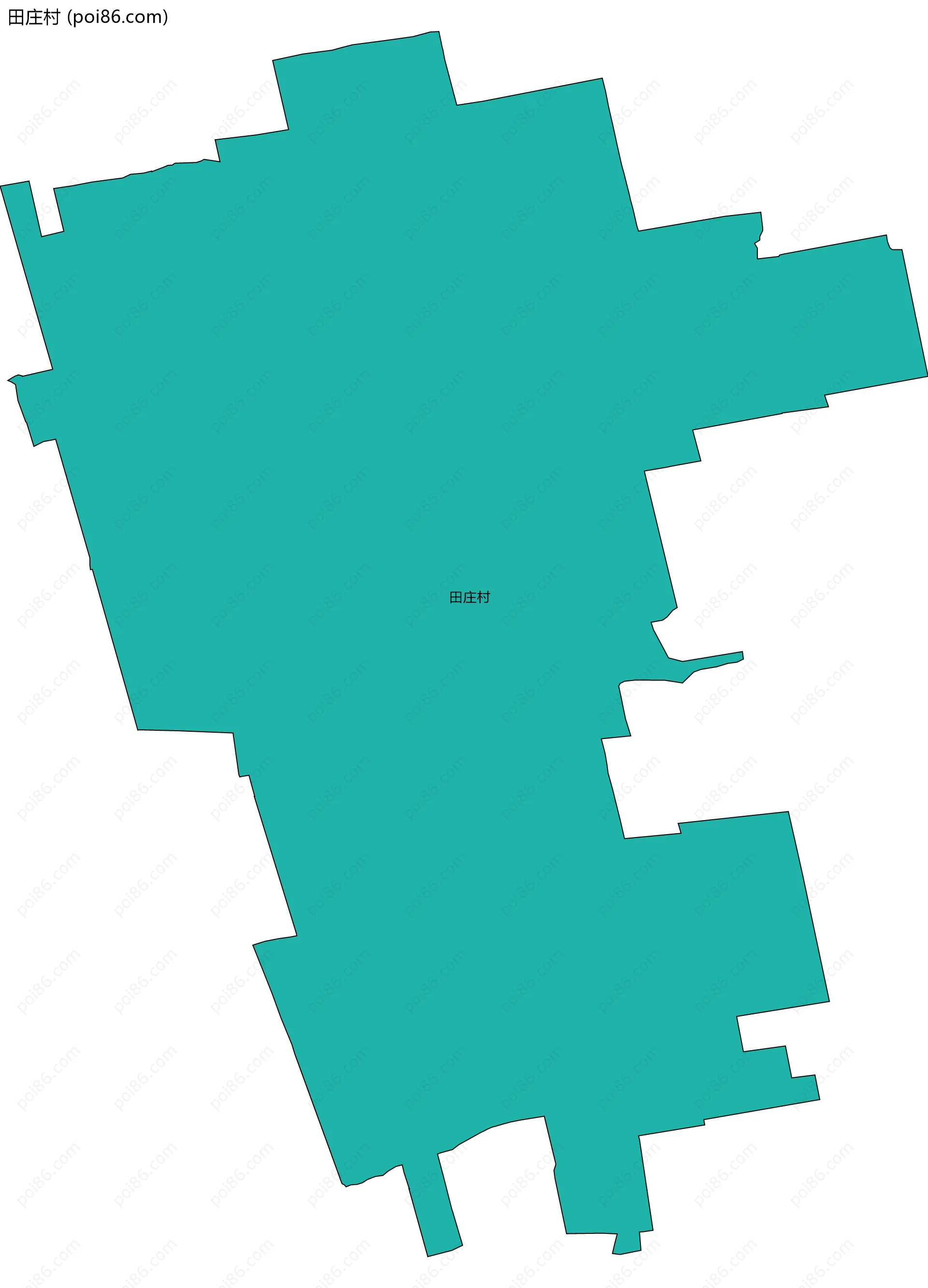 田庄村边界地图