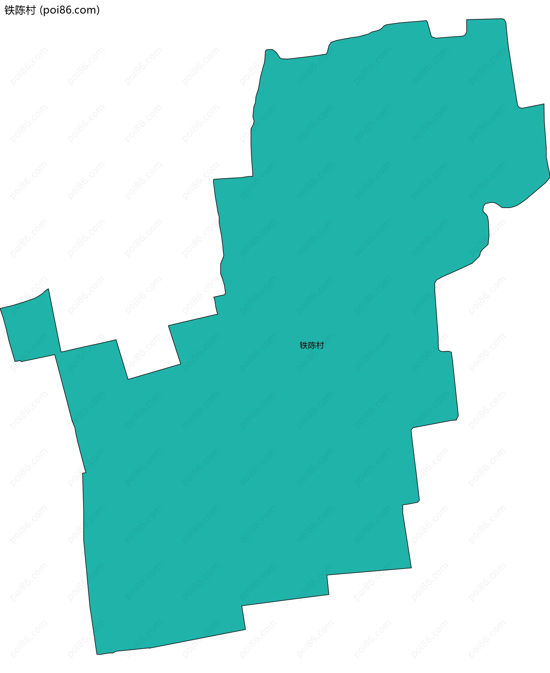 铁陈村边界地图