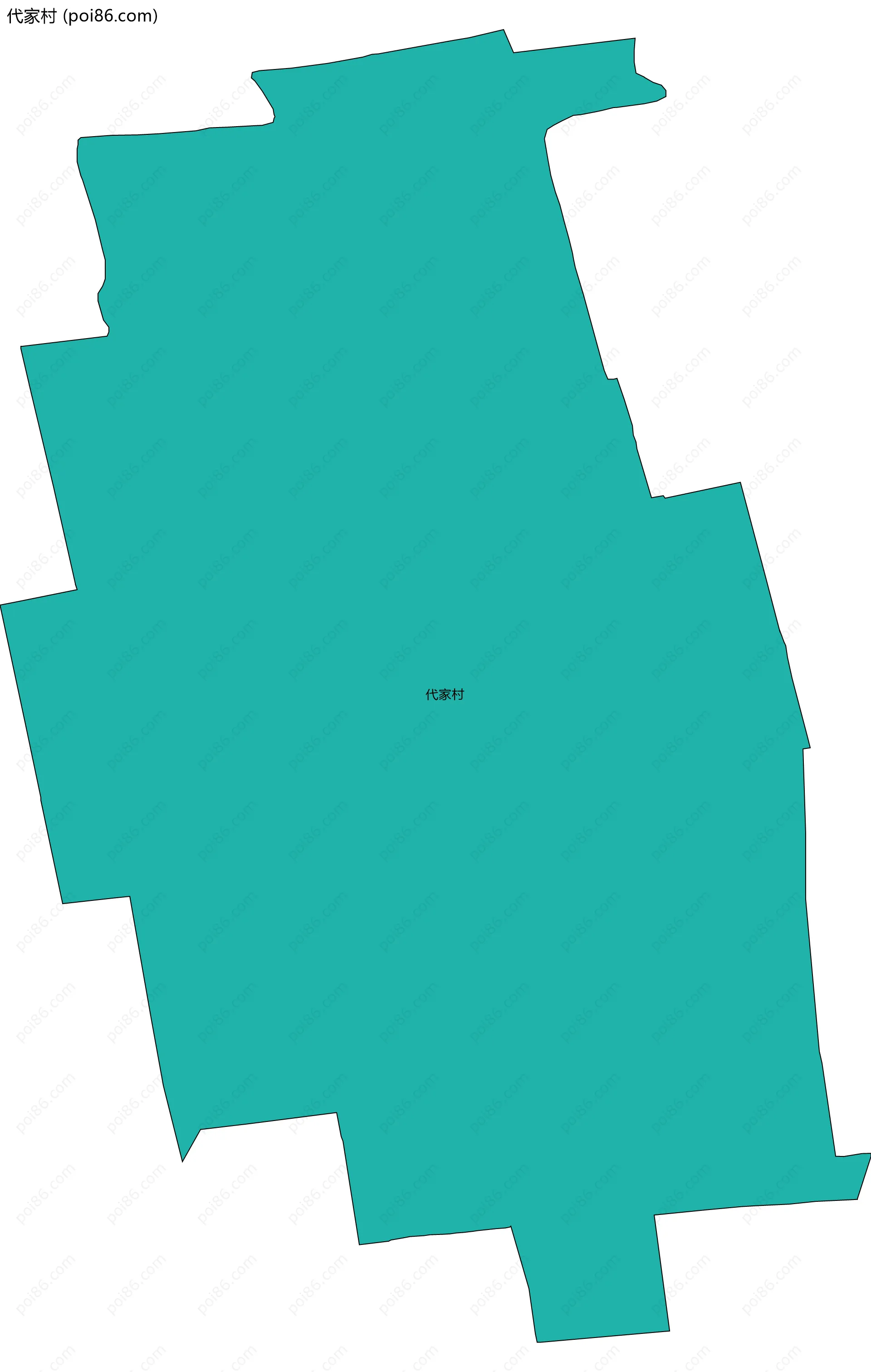 代家村边界地图