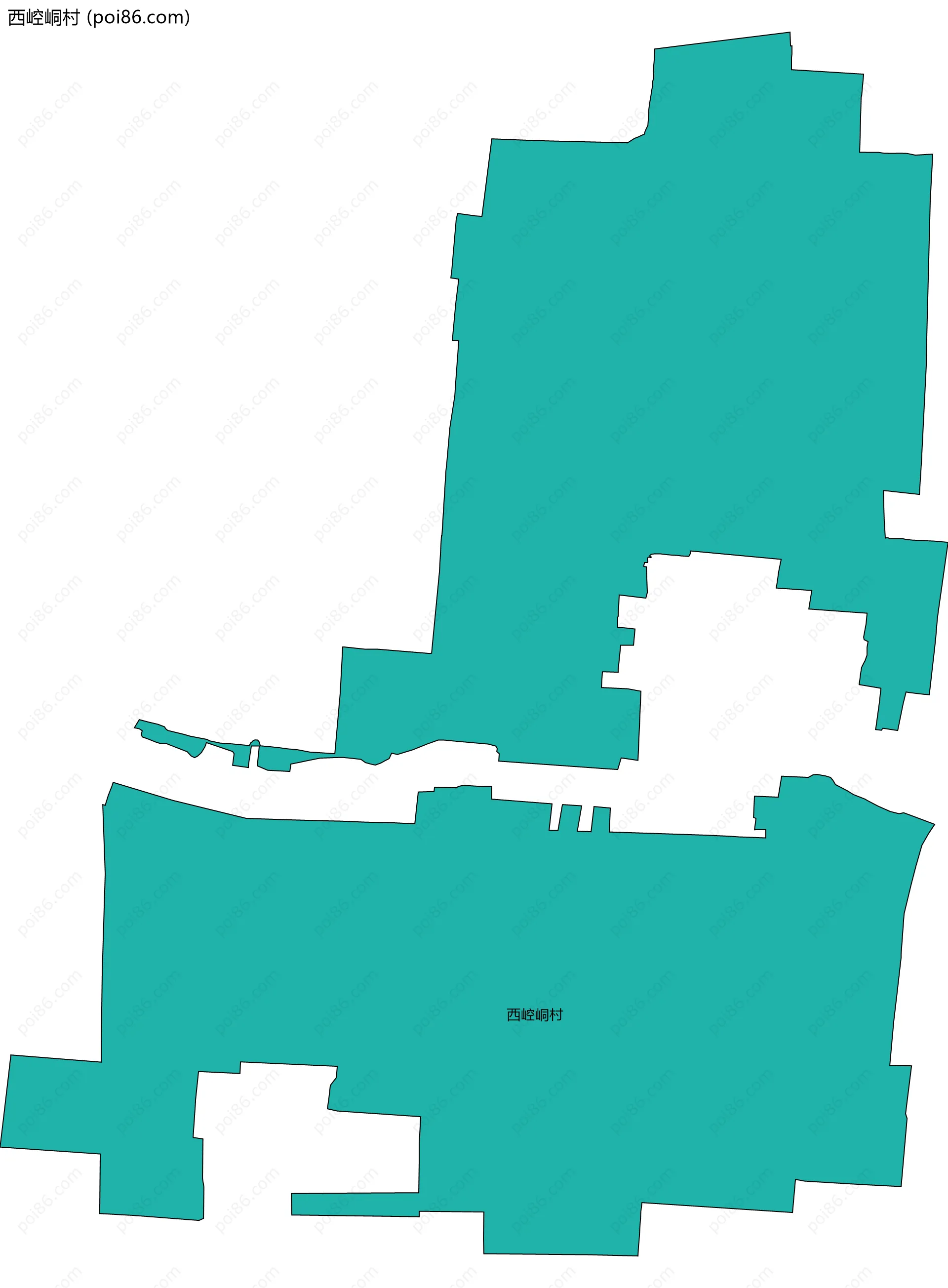 西崆峒村边界地图