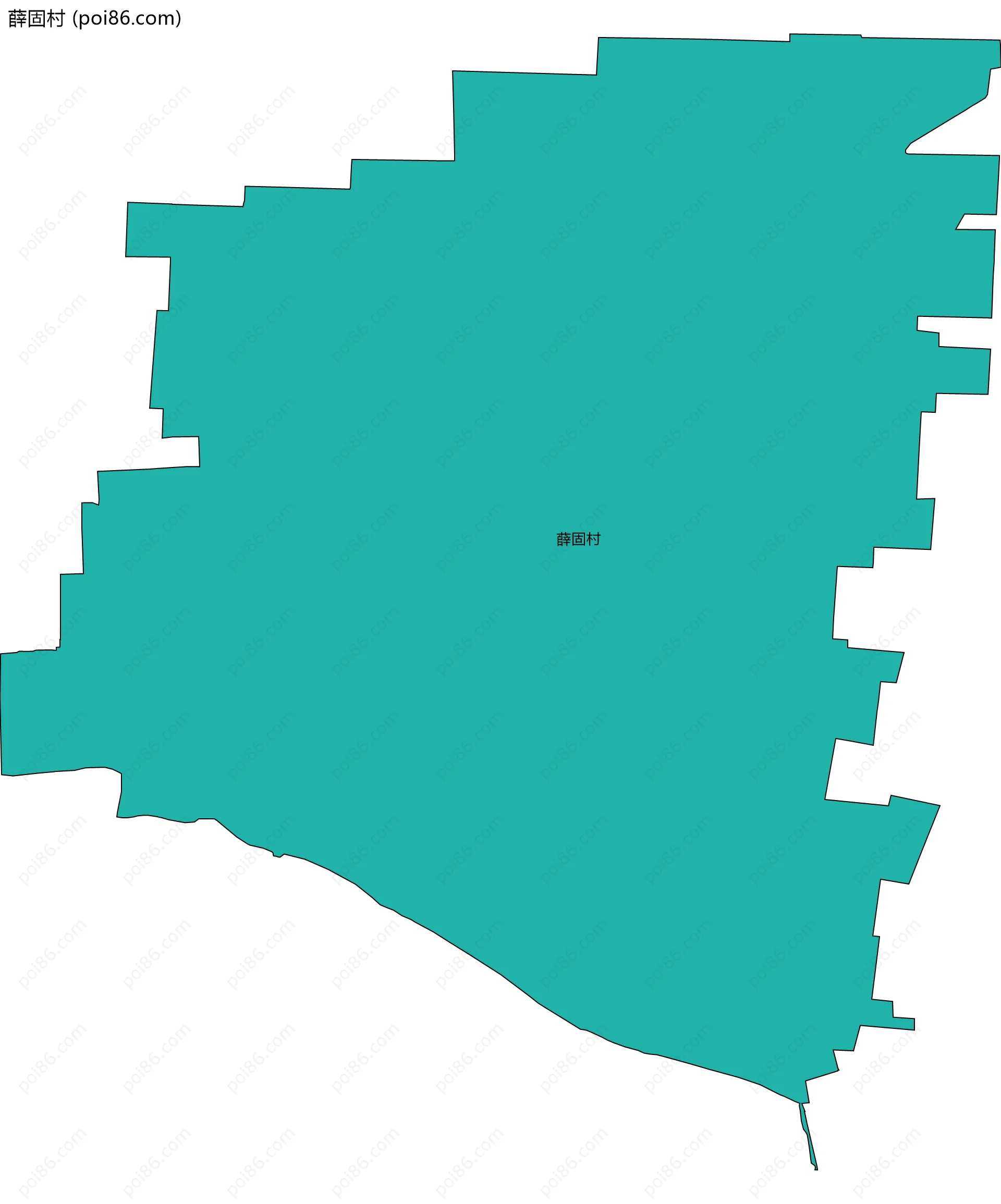 薛固村边界地图