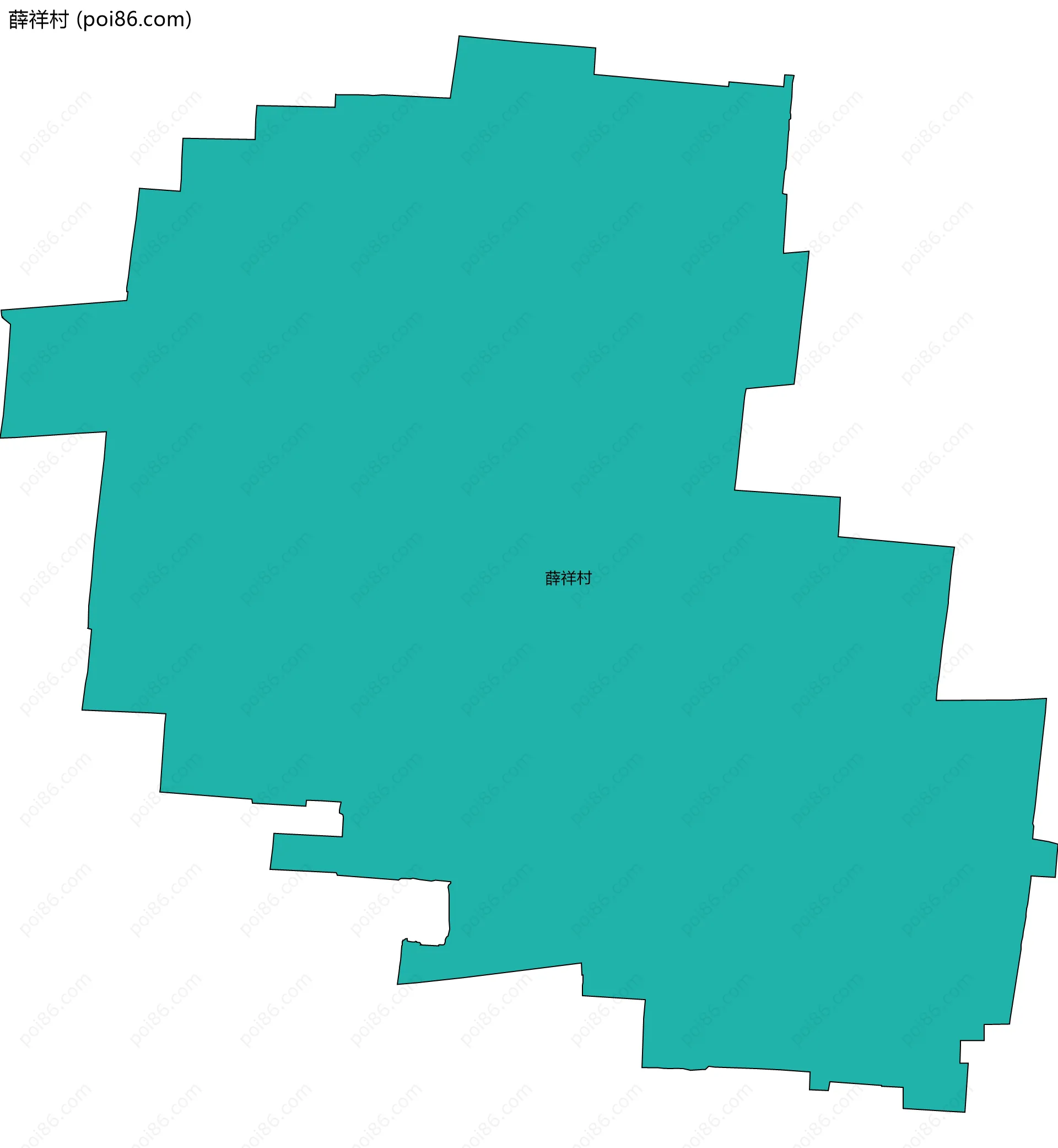 薛祥村边界地图