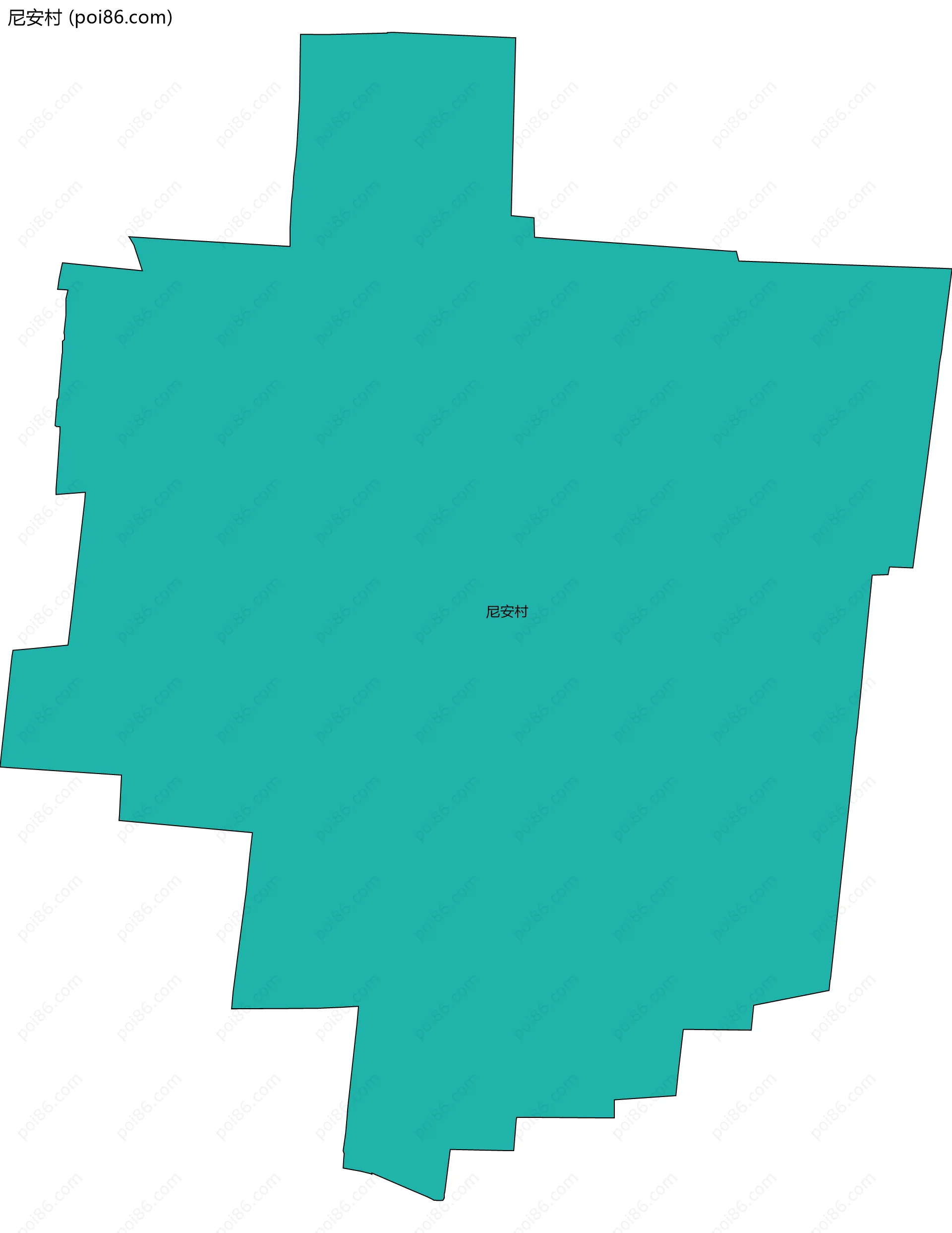 尼安村边界地图