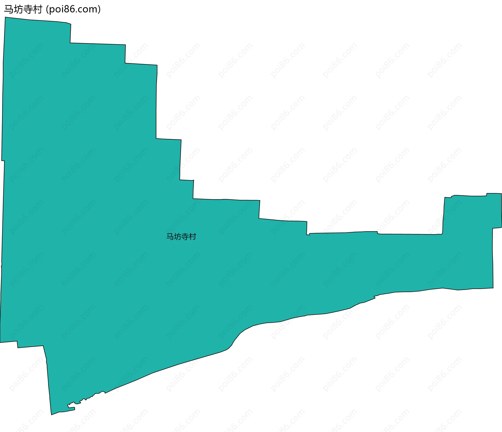 马坊寺村边界地图