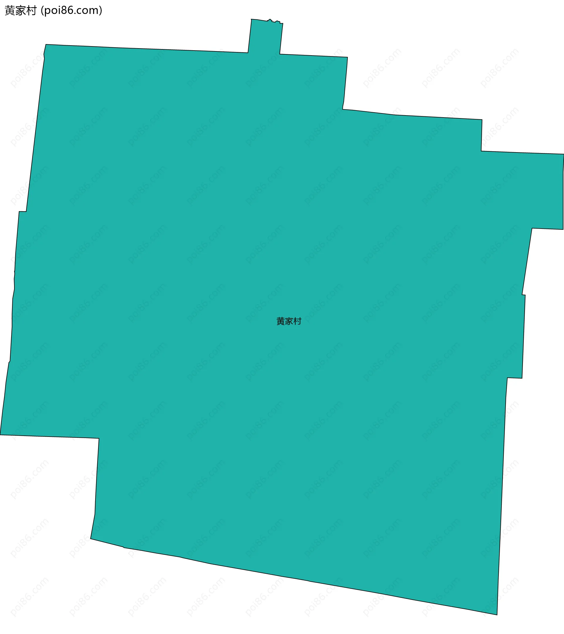 黄家村边界地图