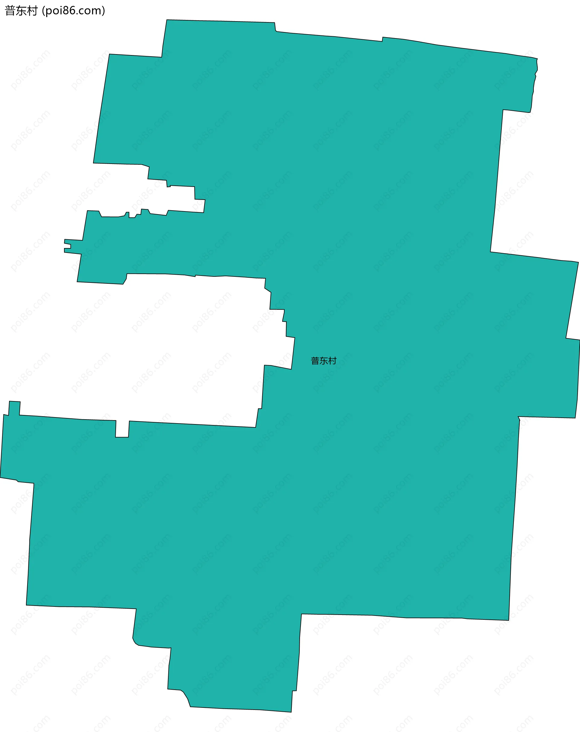 普东村边界地图