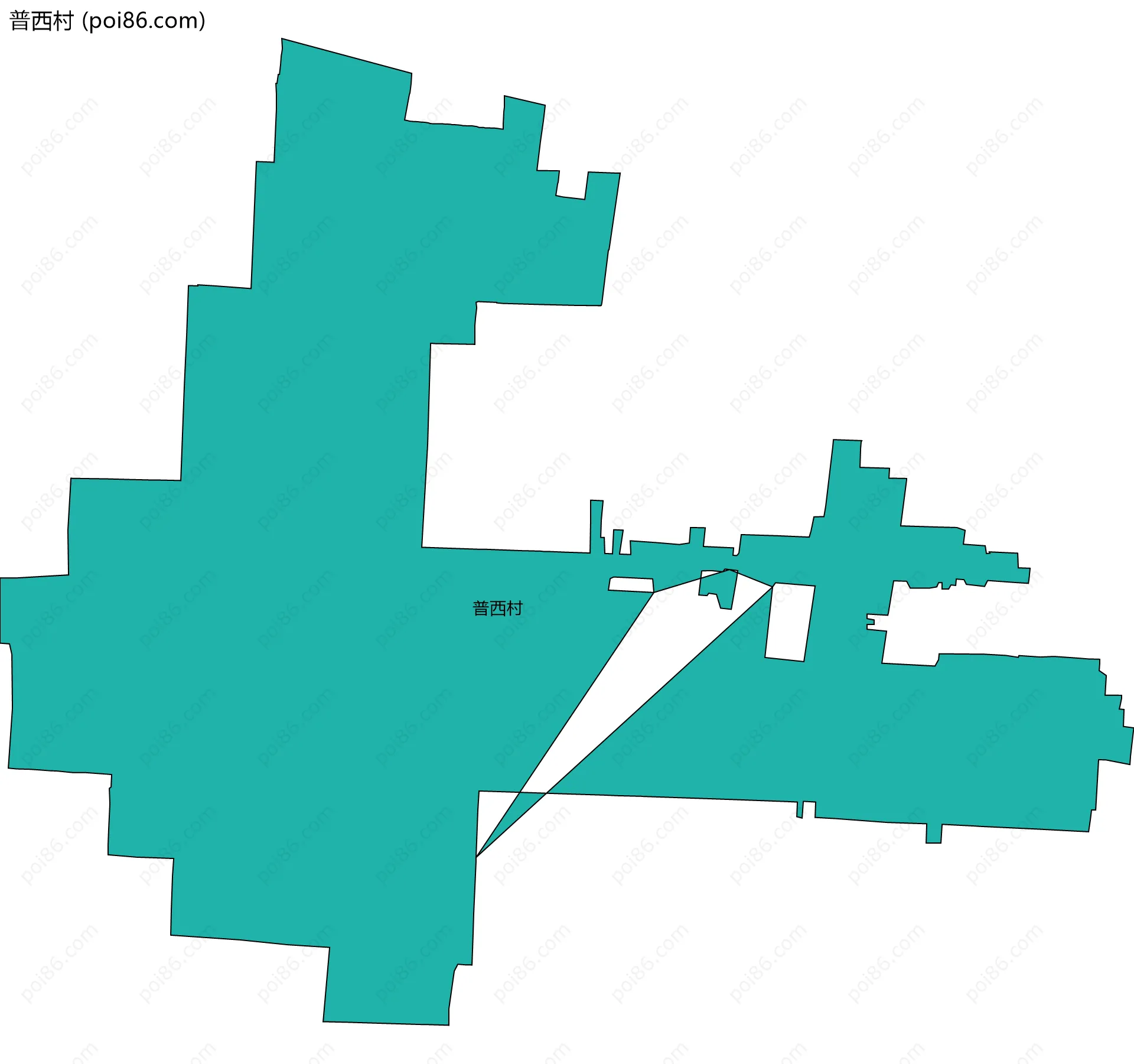 普西村边界地图