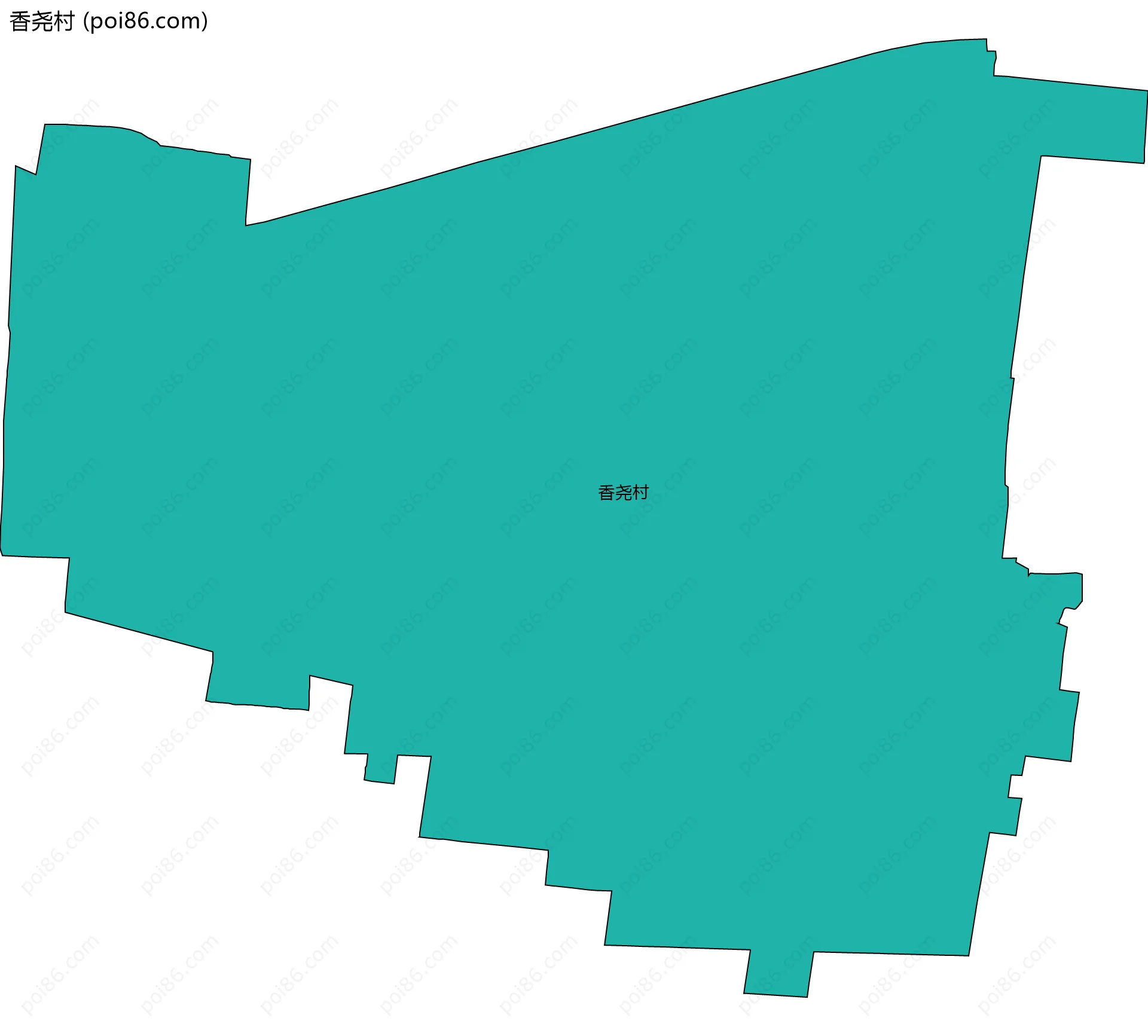 香尧村边界地图