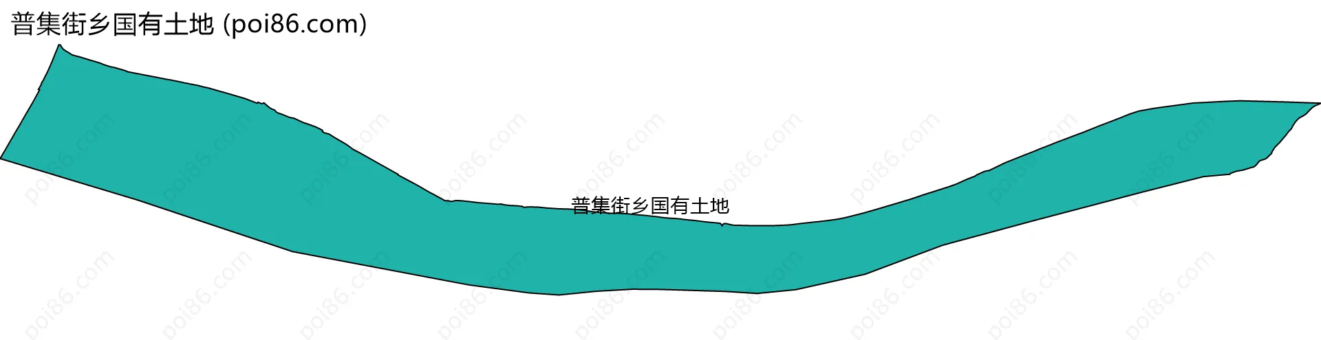 普集街乡国有土地边界地图