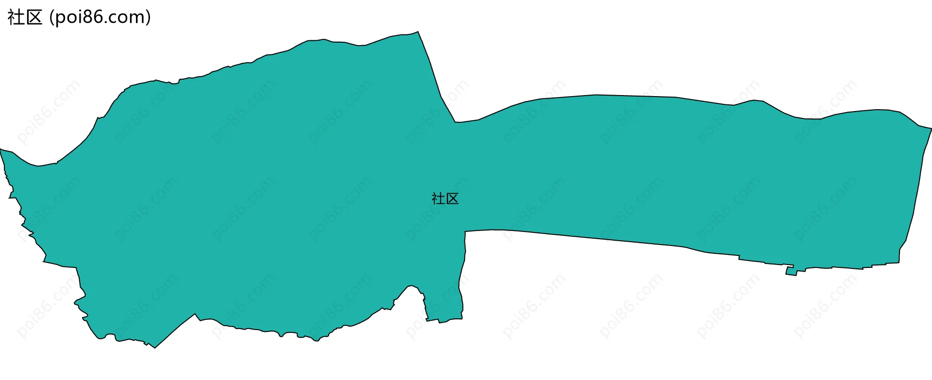 社区边界地图