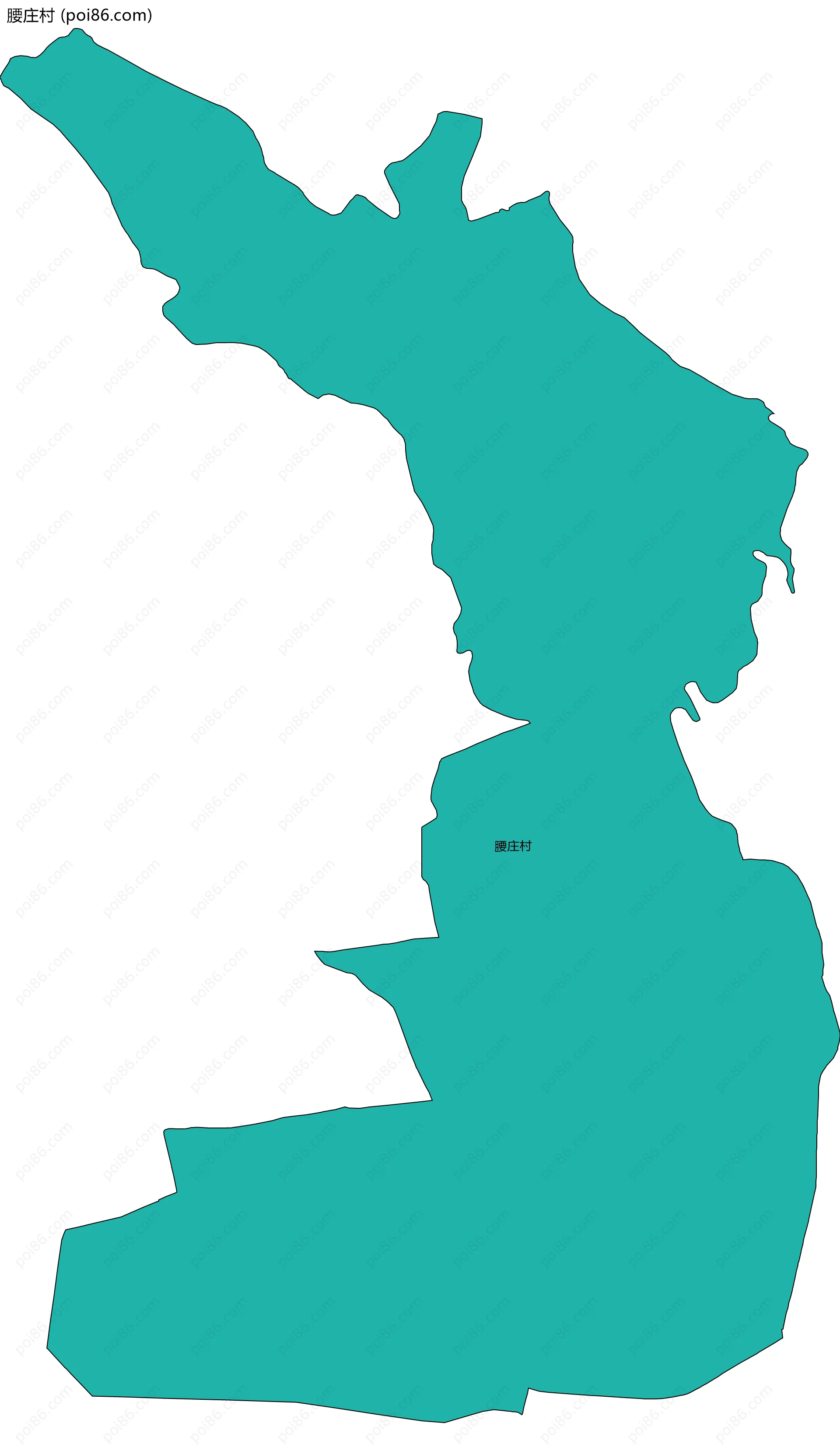 腰庄村边界地图