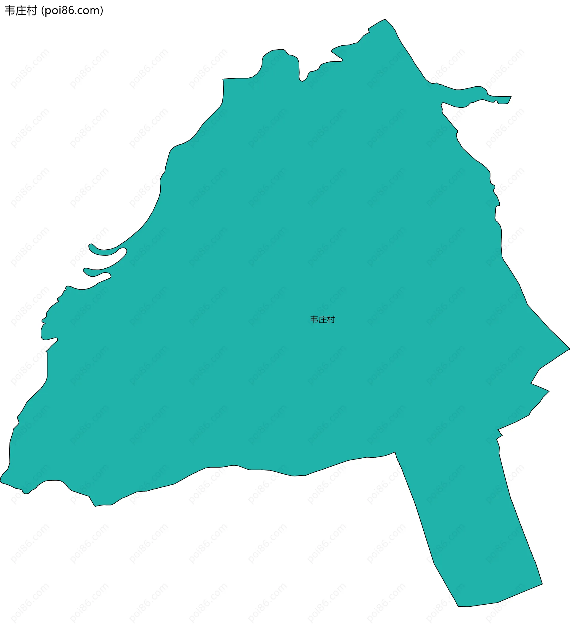 韦庄村边界地图