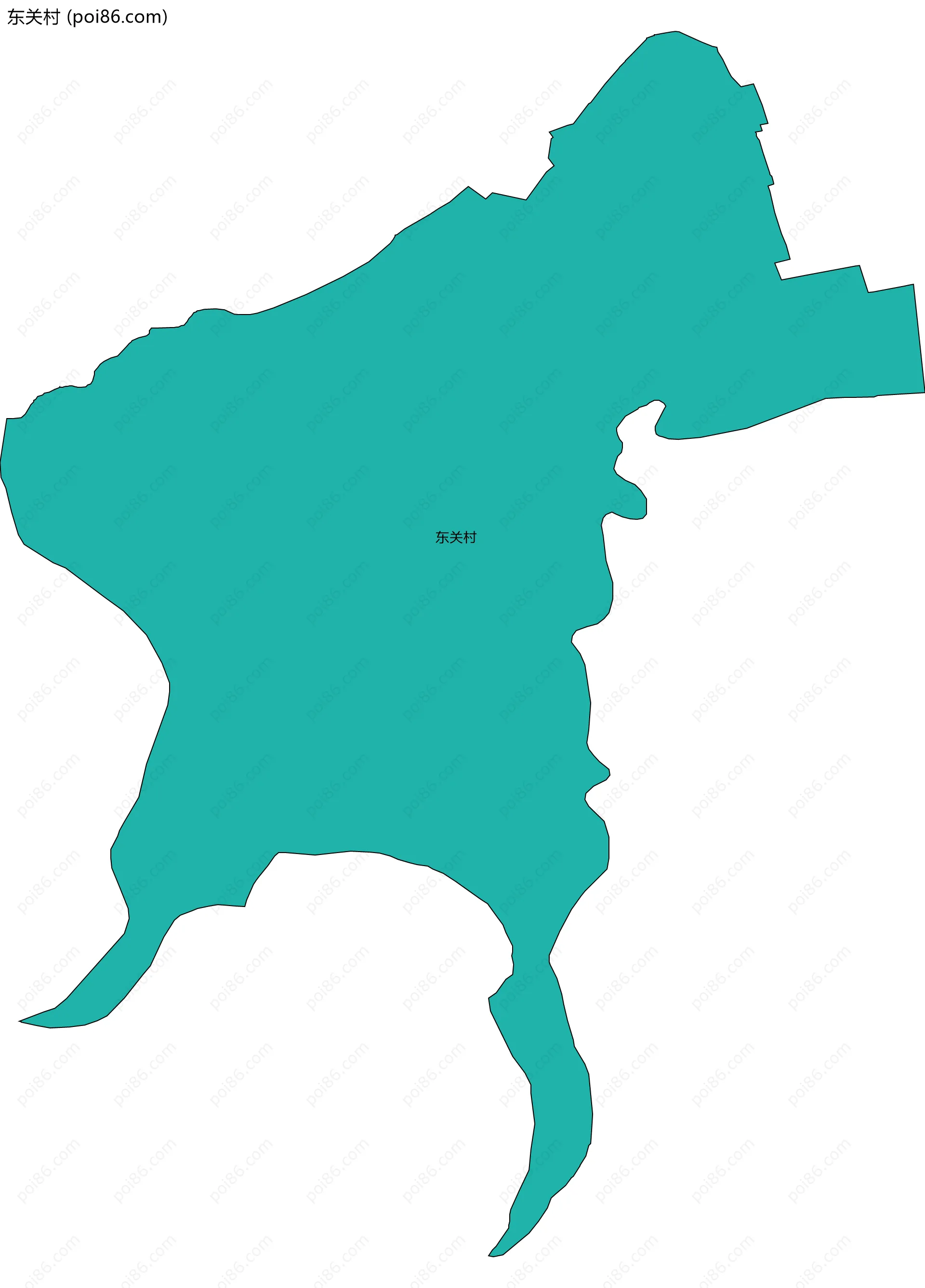 东关村边界地图