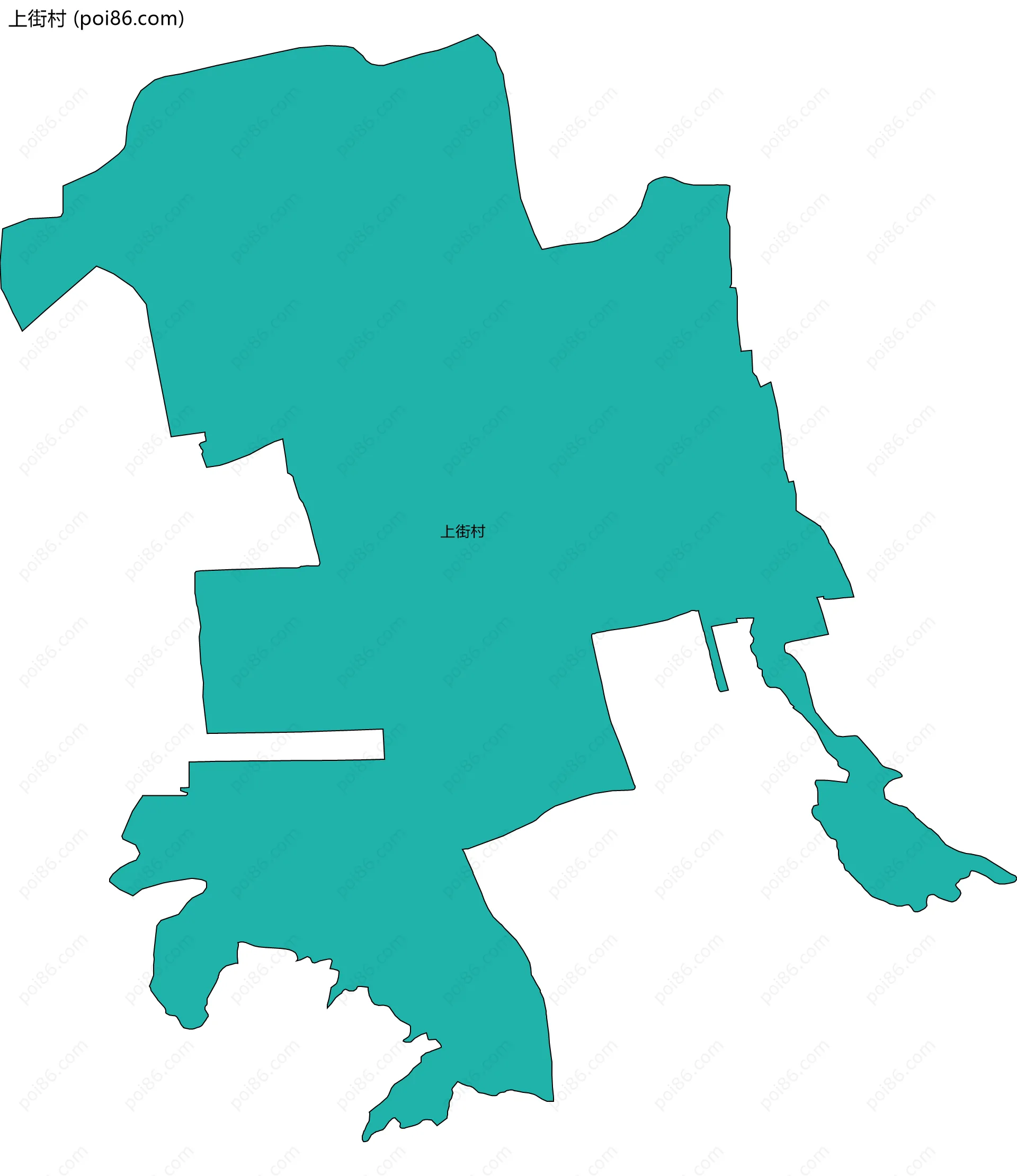 上街村边界地图