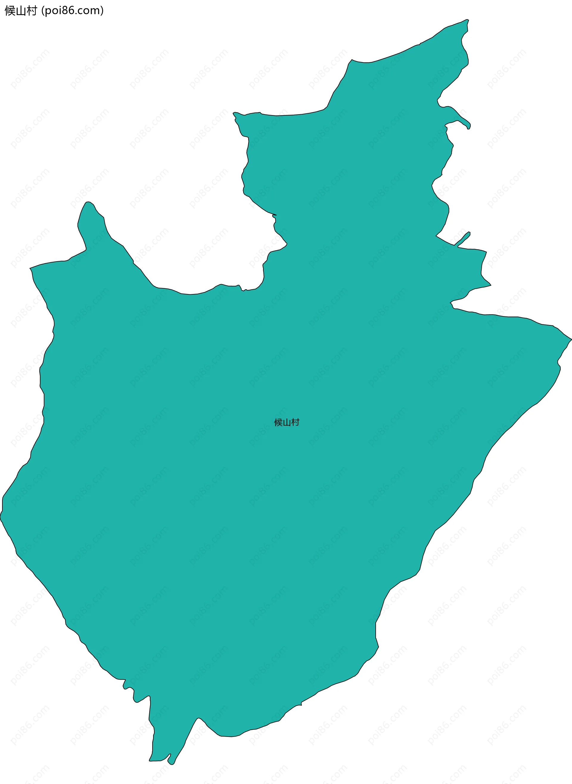 候山村边界地图