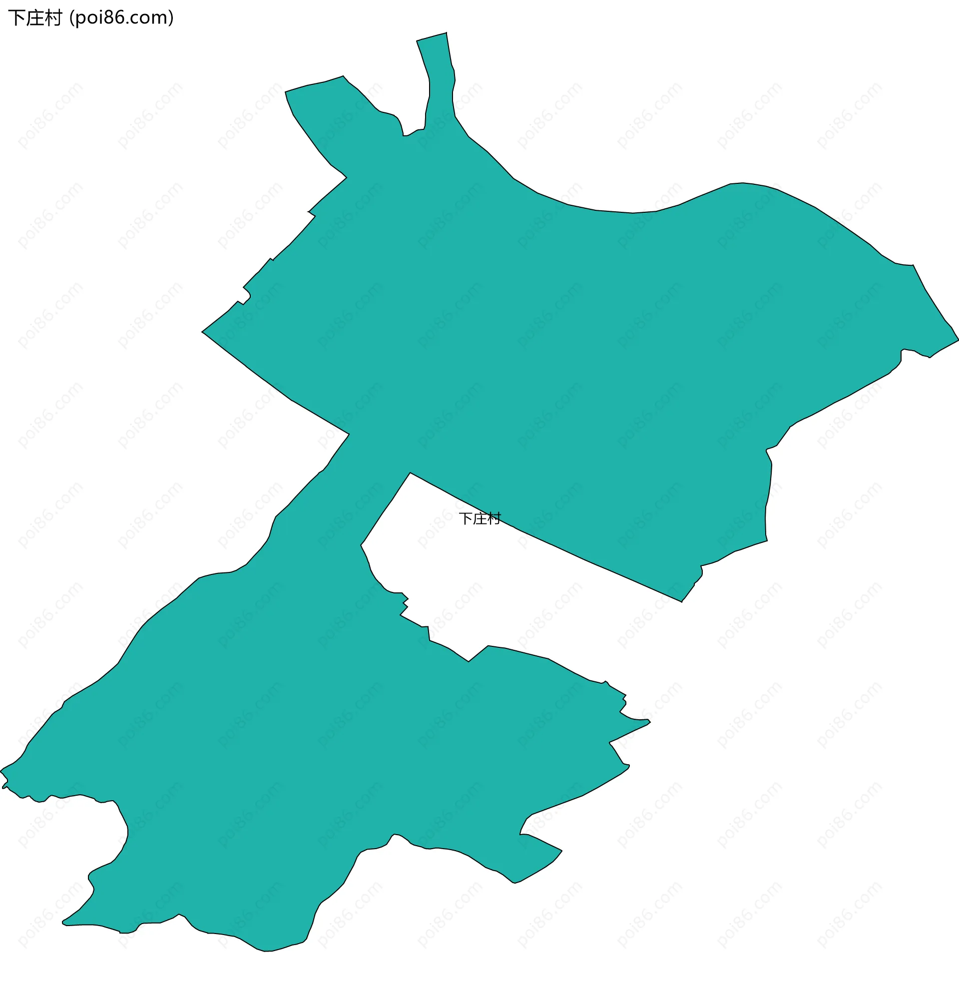 下庄村边界地图