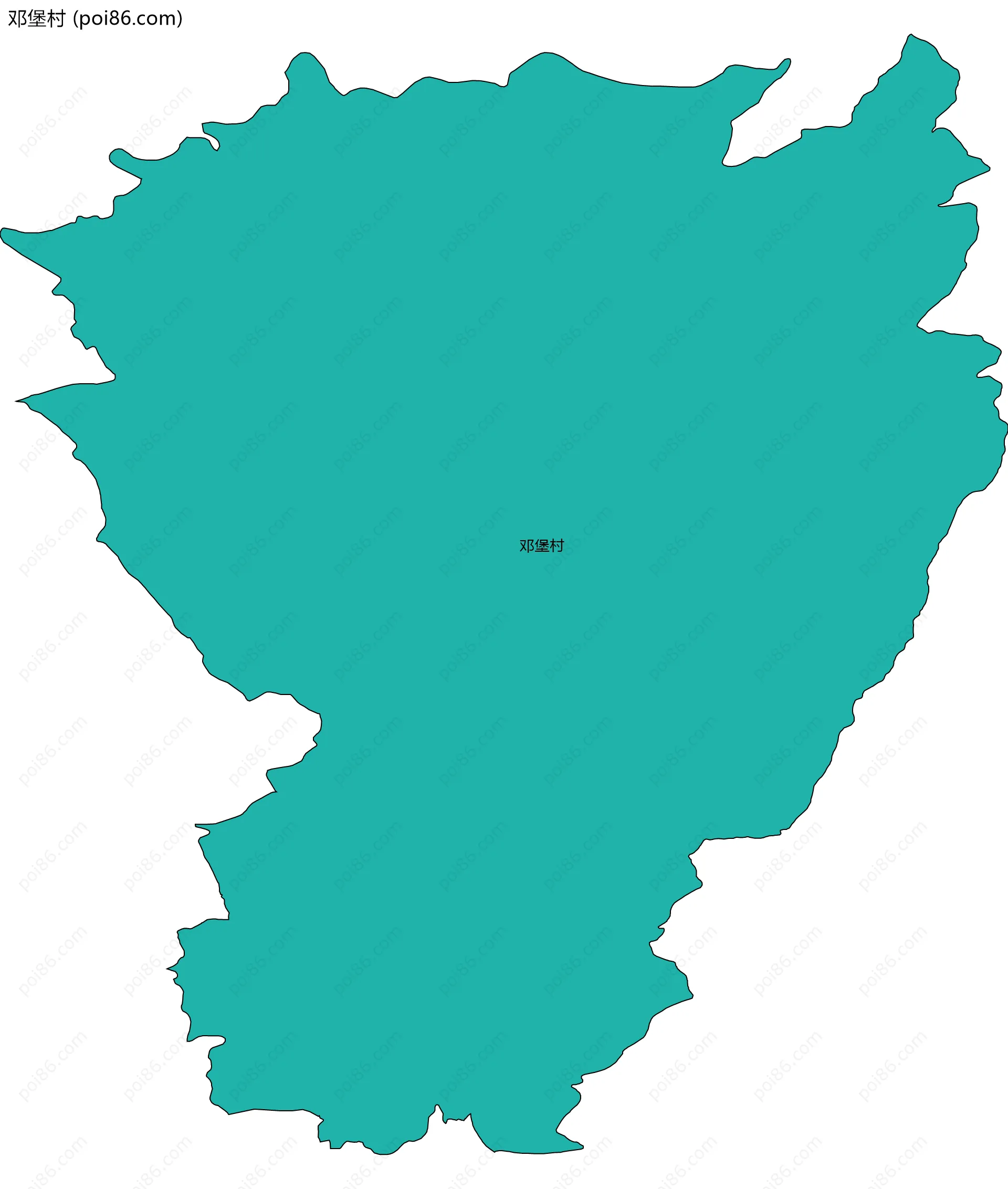 邓堡村边界地图