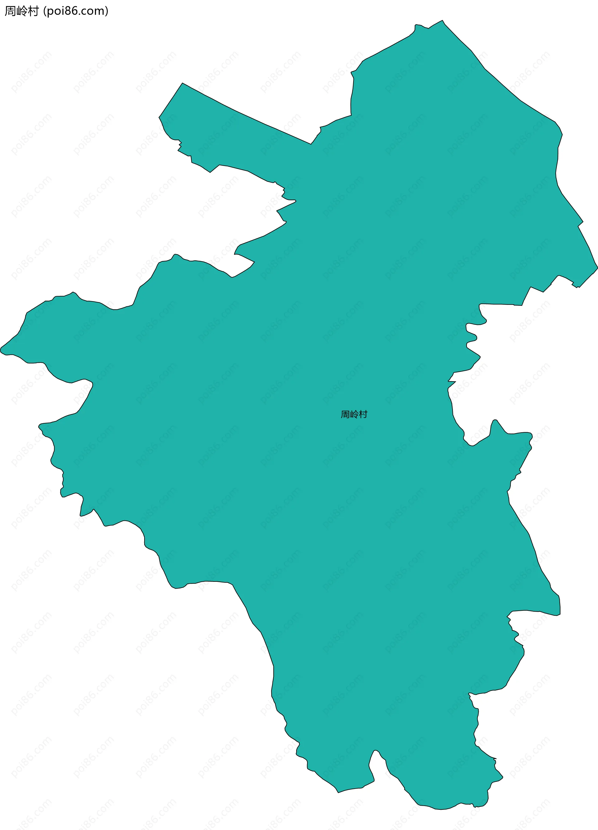 周岭村边界地图
