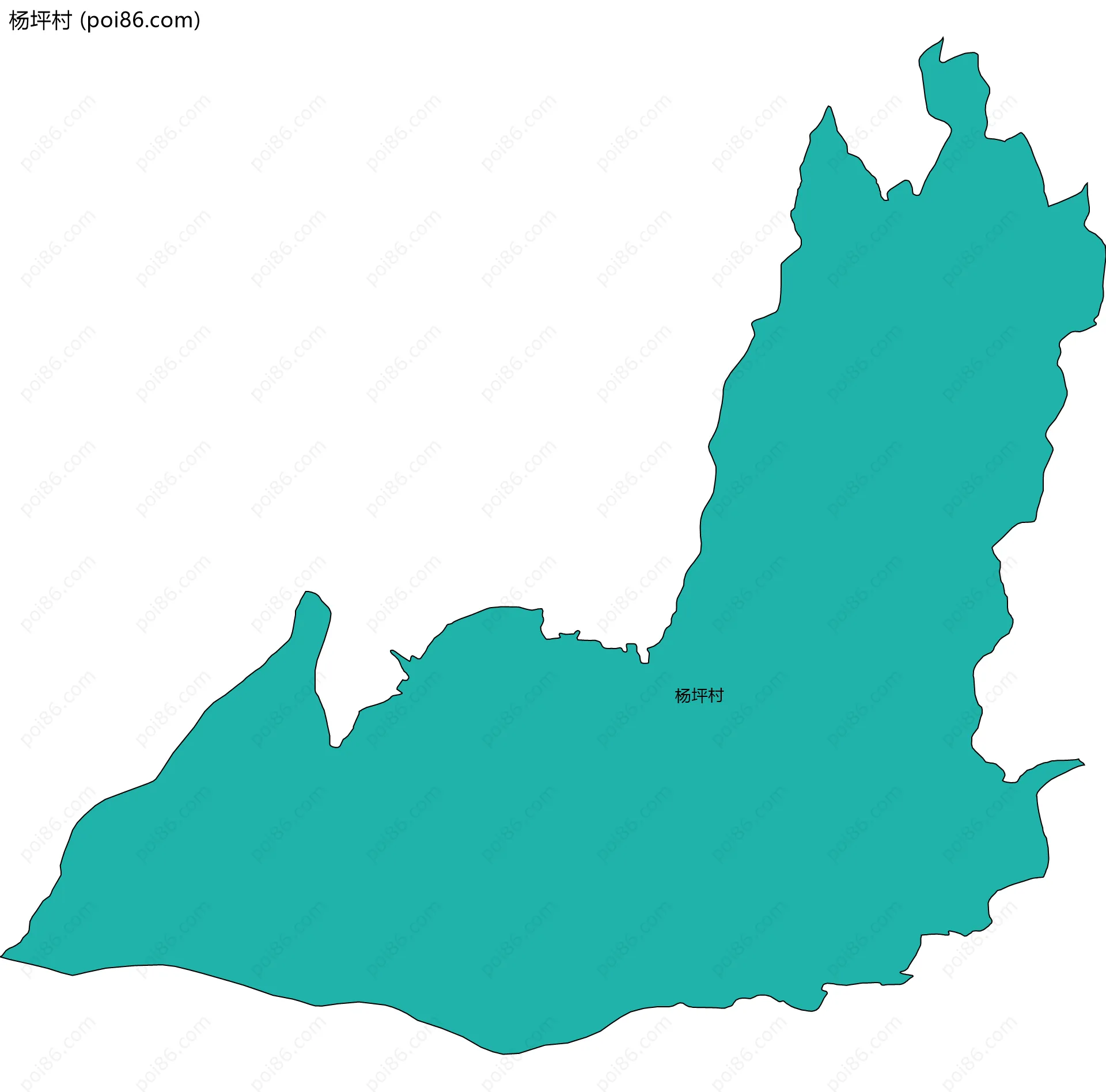 杨坪村边界地图