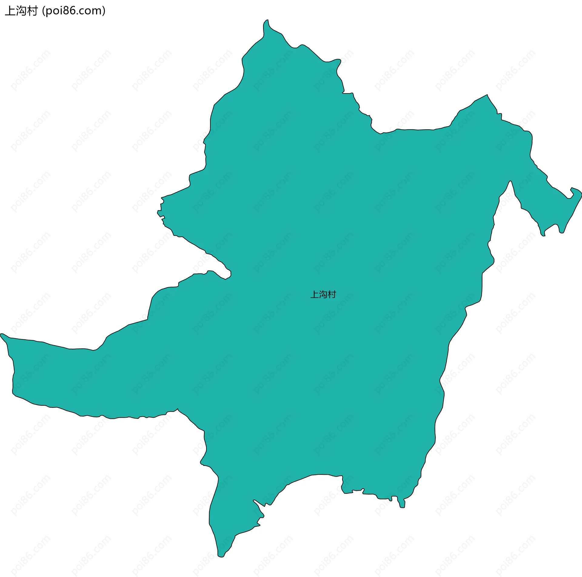 上沟村边界地图