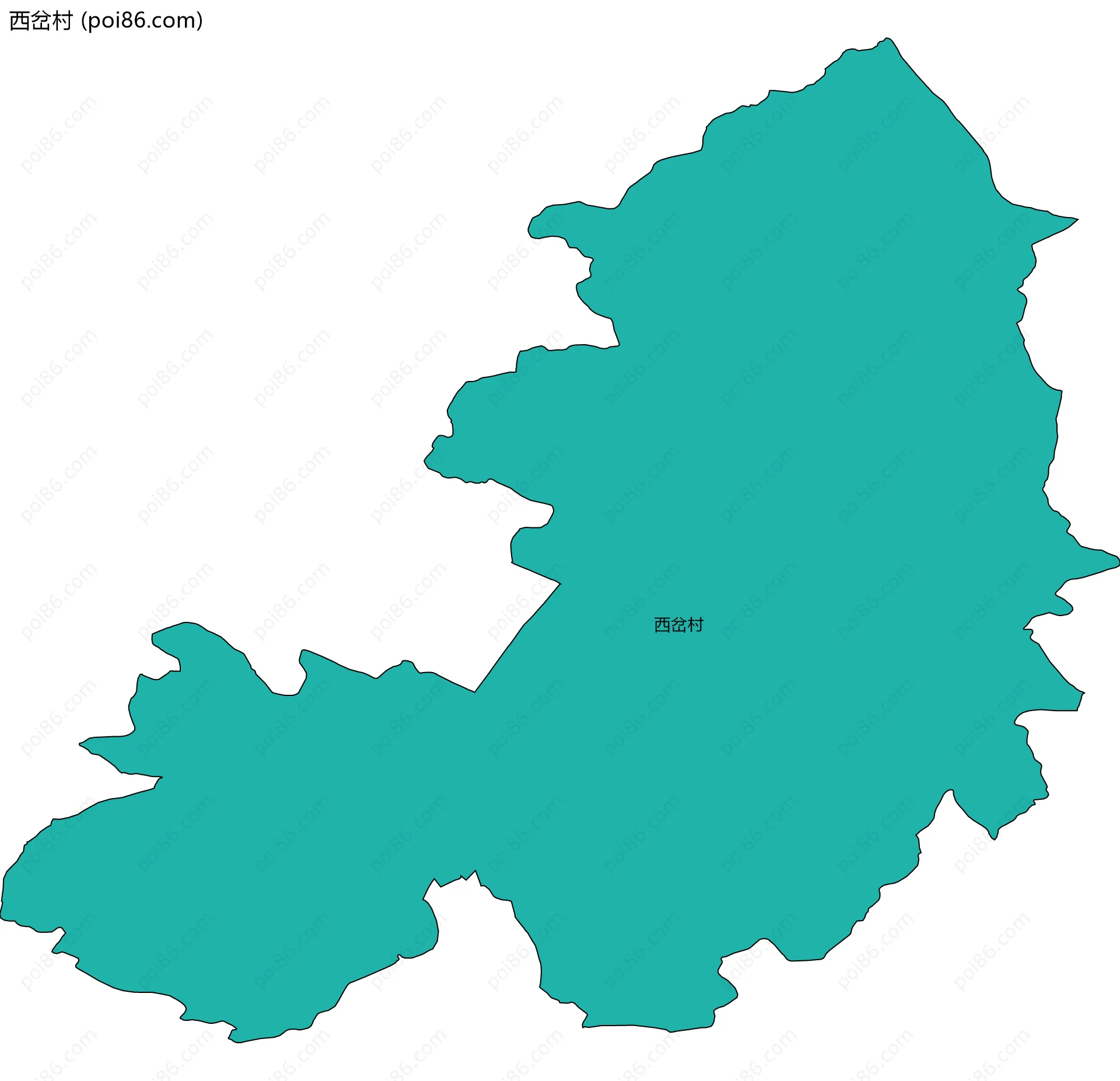 西岔村边界地图