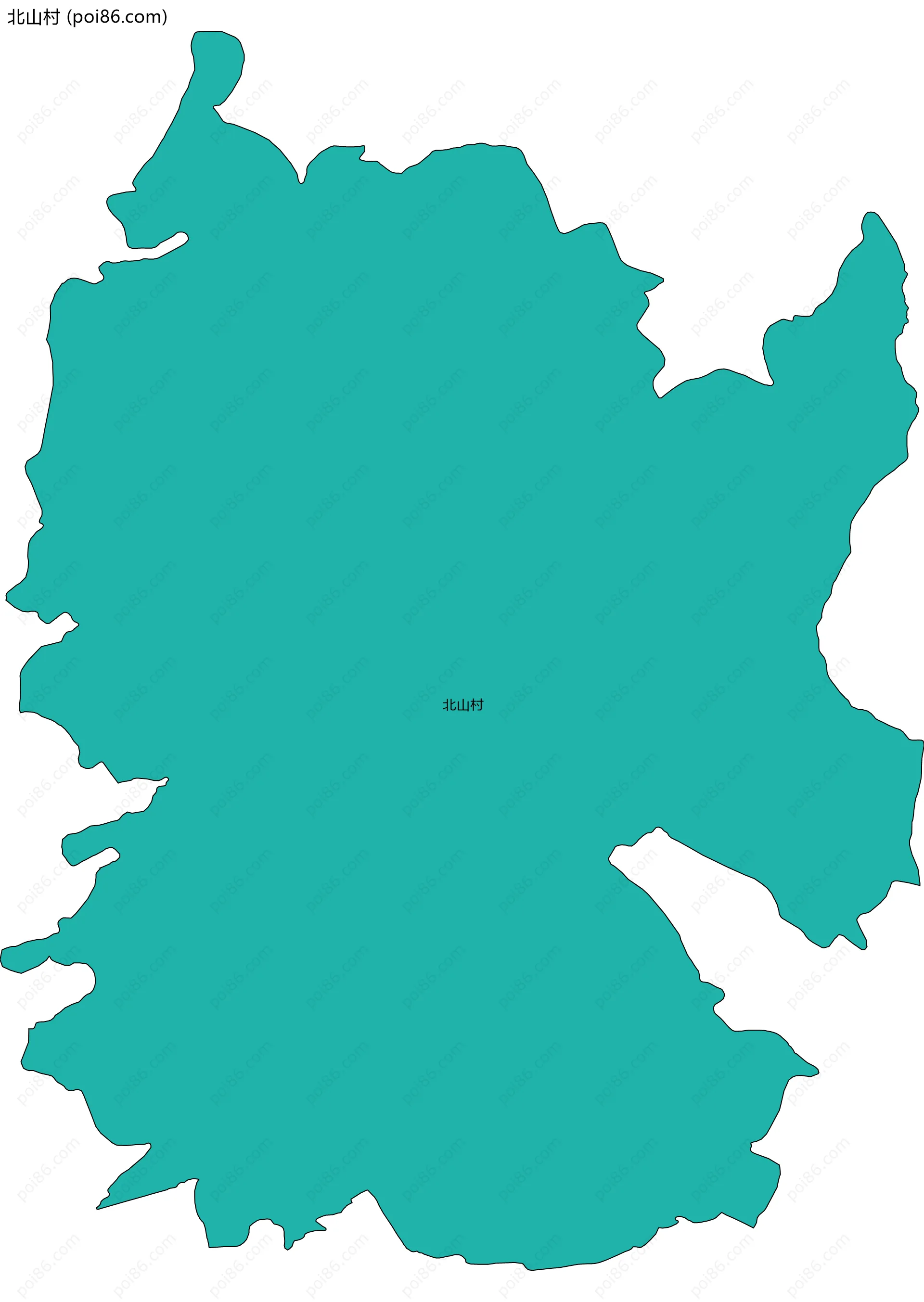 北山村边界地图