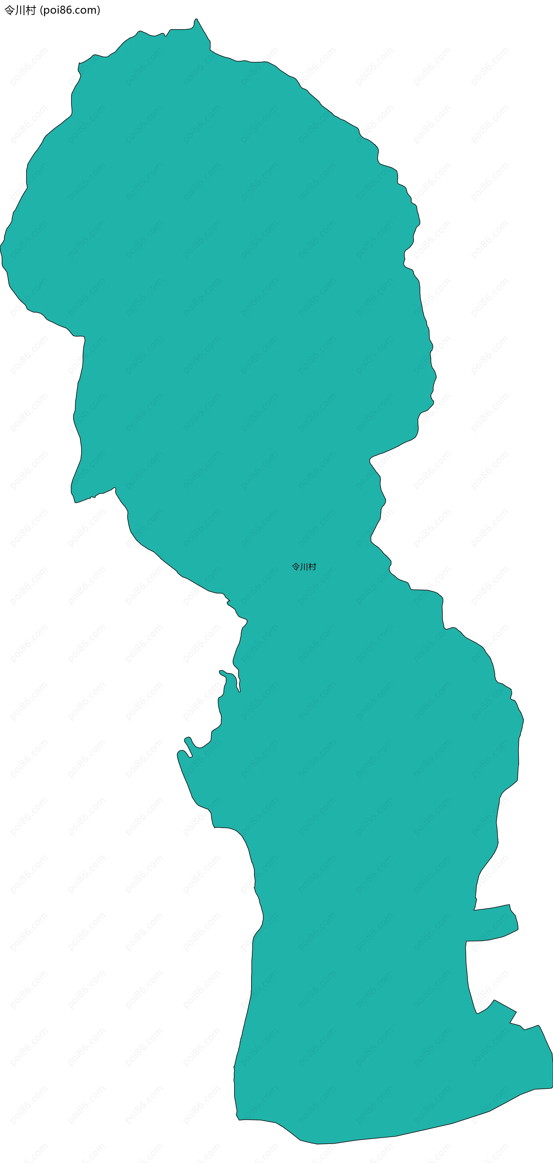 令川村边界地图