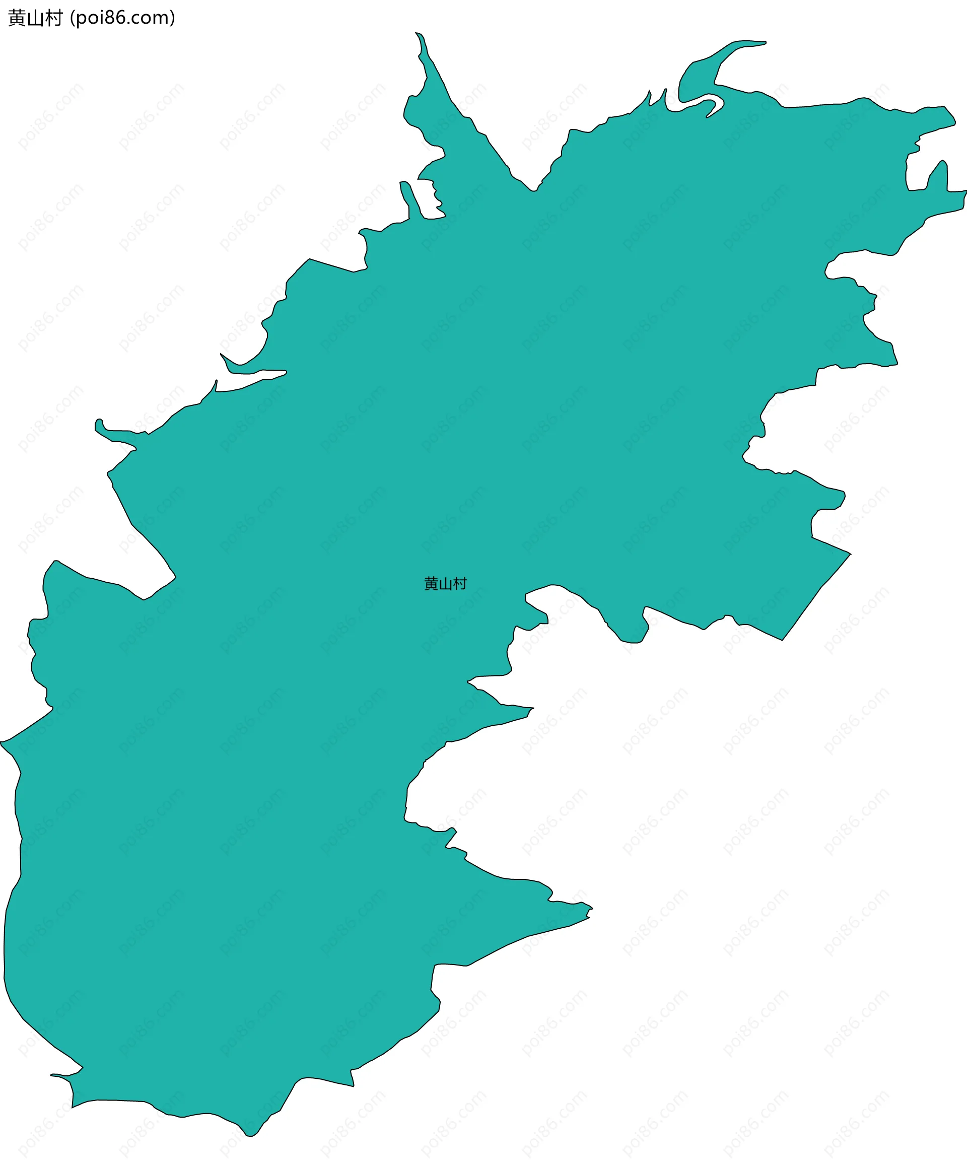 黄山村边界地图