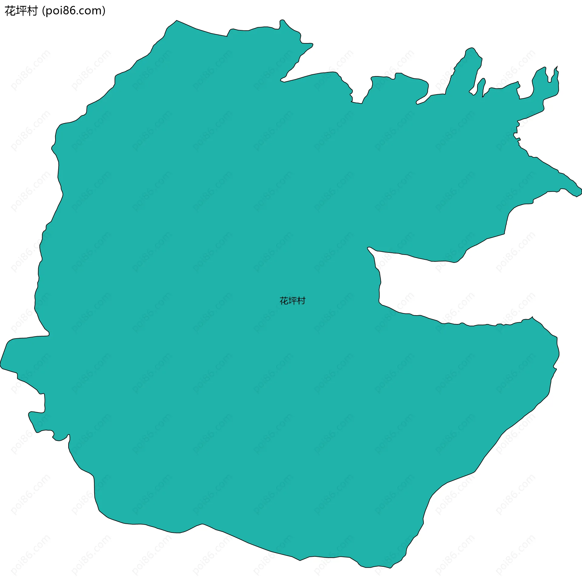 花坪村边界地图