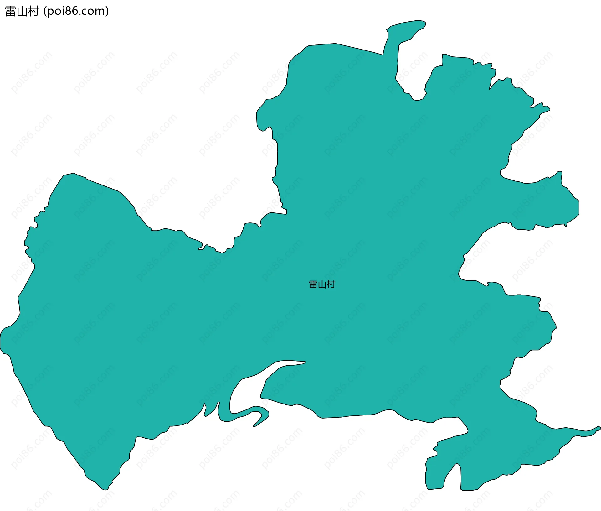 雷山村边界地图