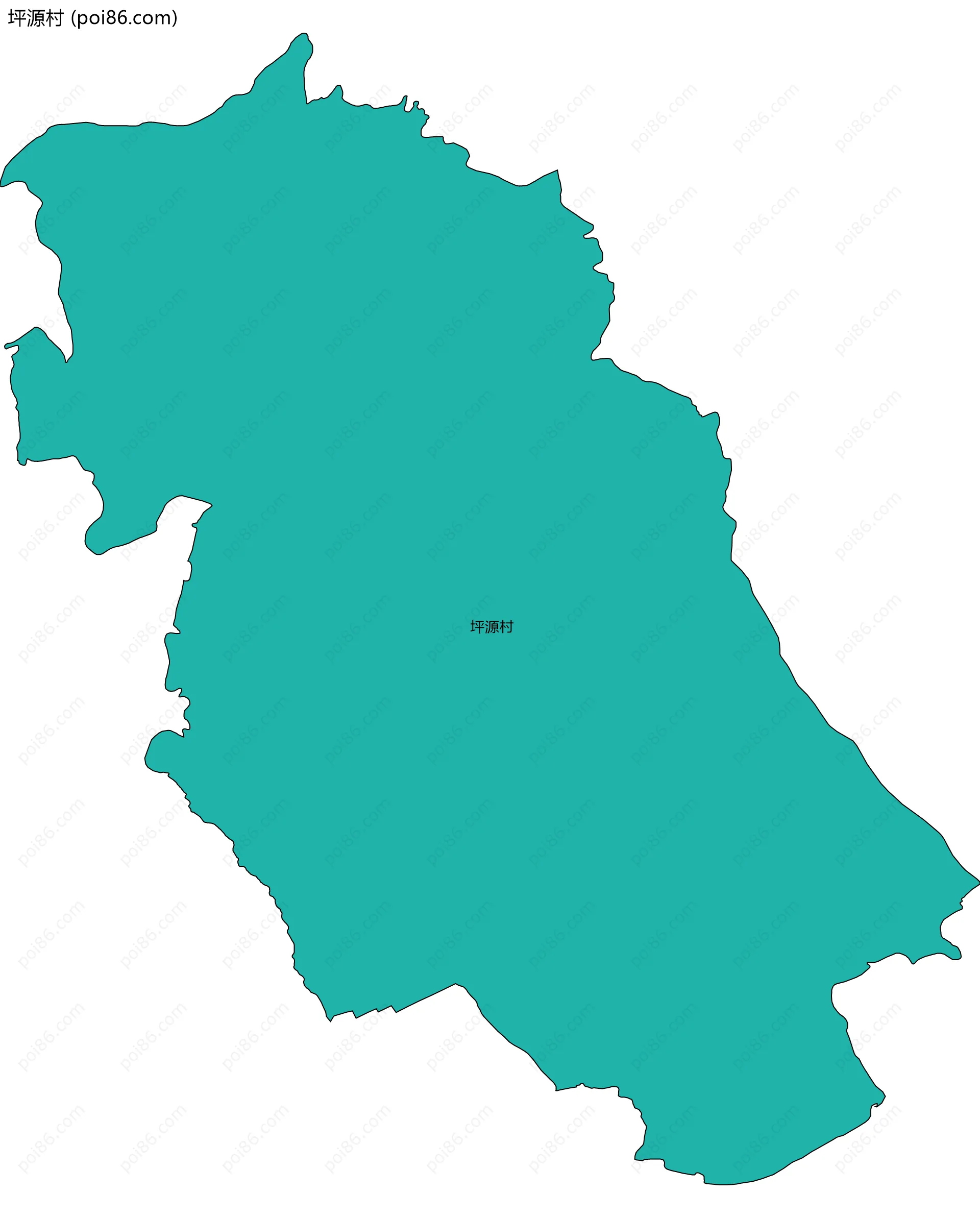 坪源村边界地图