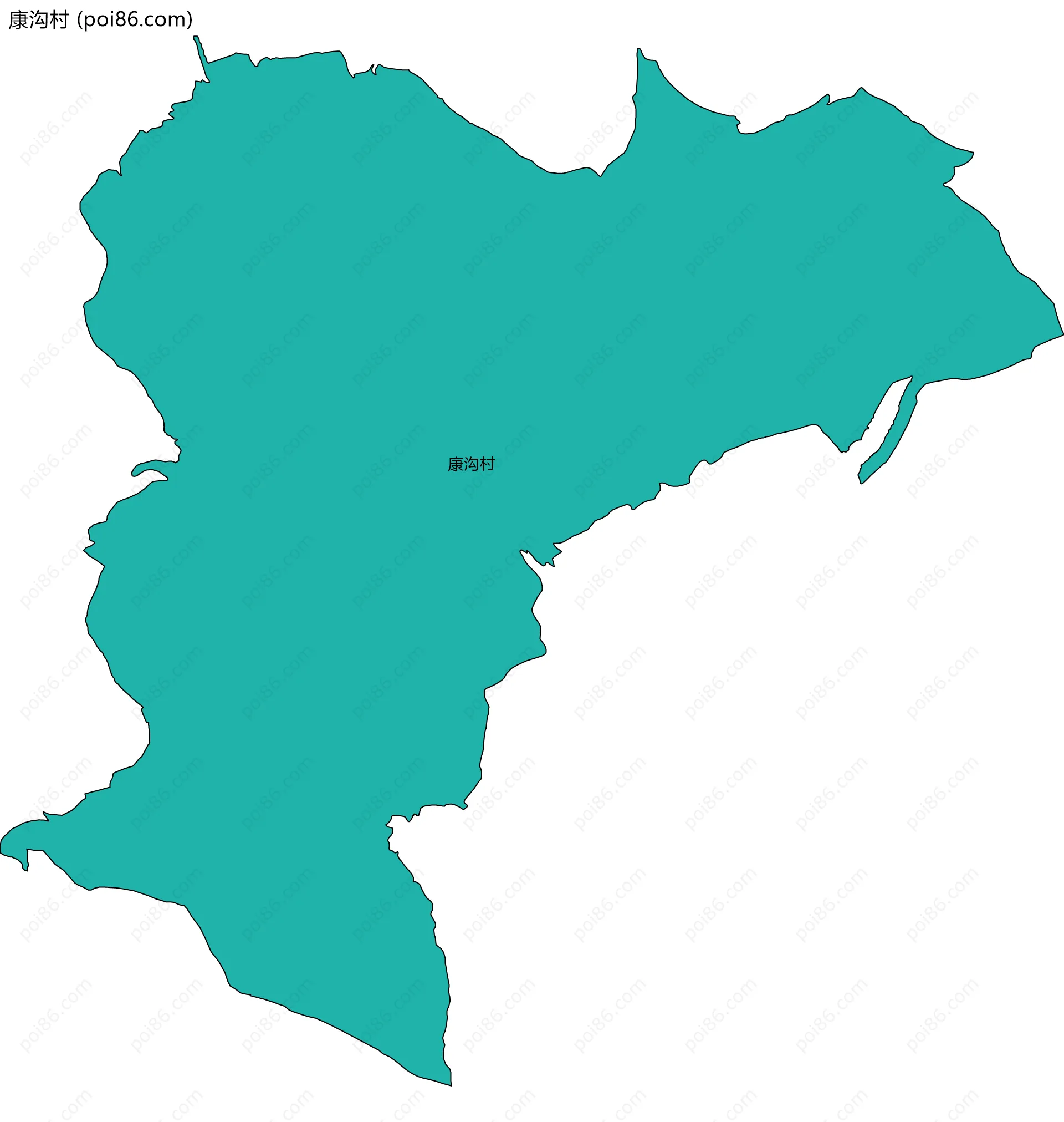 康沟村边界地图